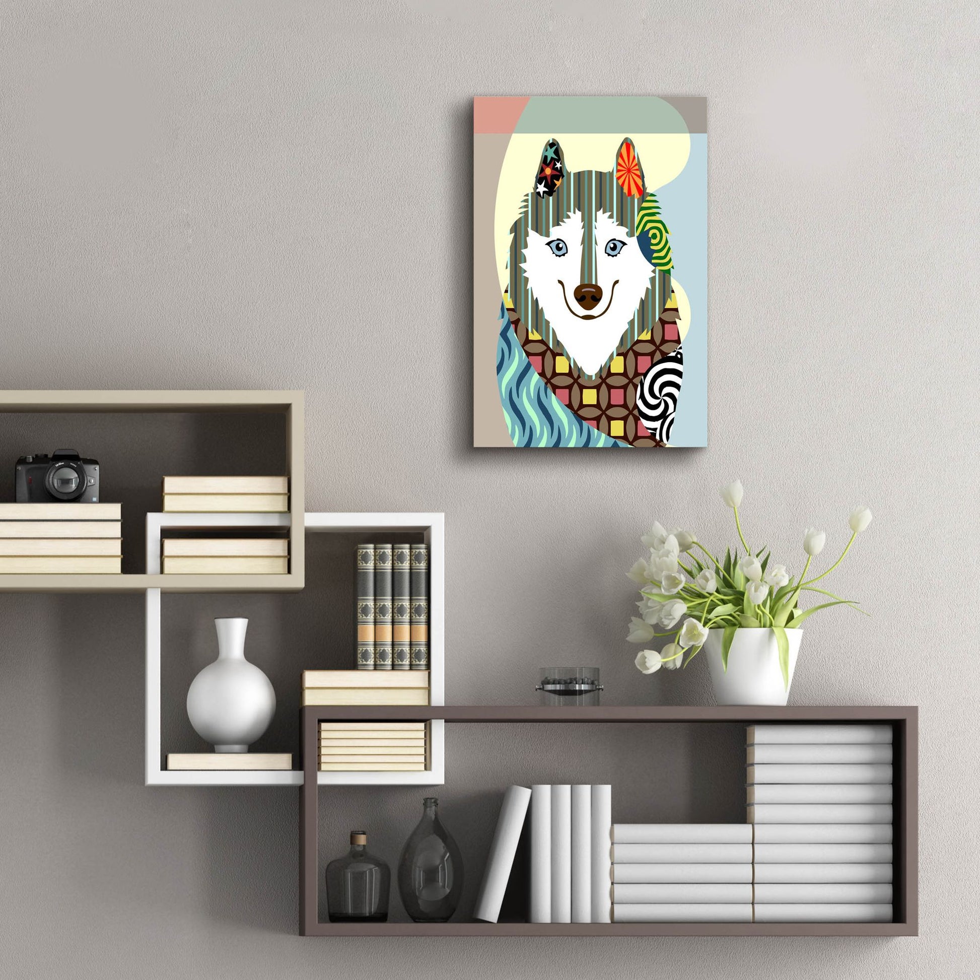 Epic Art 'American Eskimo' by Lanre Adefioye, Acrylic Glass Wall Art,16x24