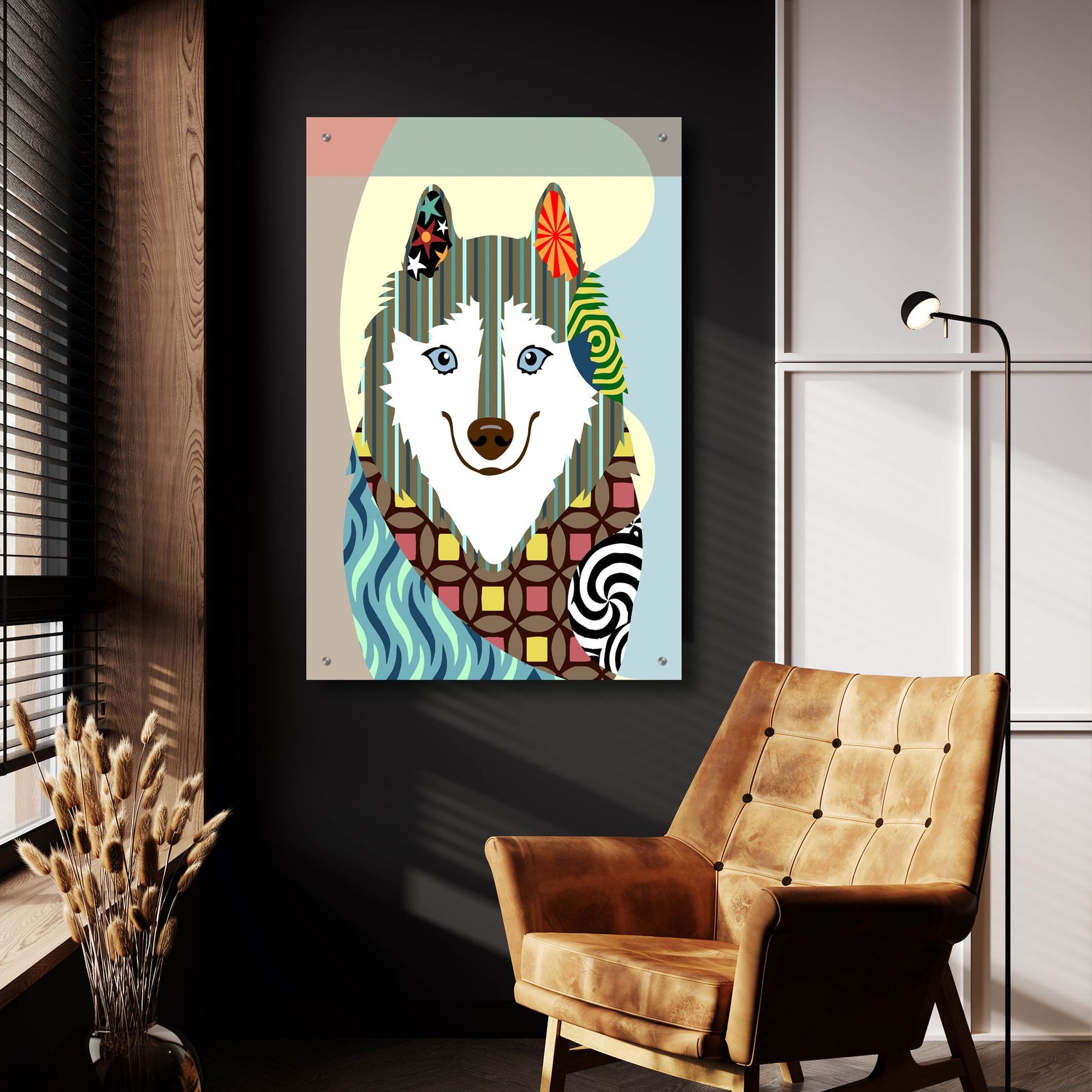 Epic Art 'American Eskimo' by Lanre Adefioye, Acrylic Glass Wall Art,24x36