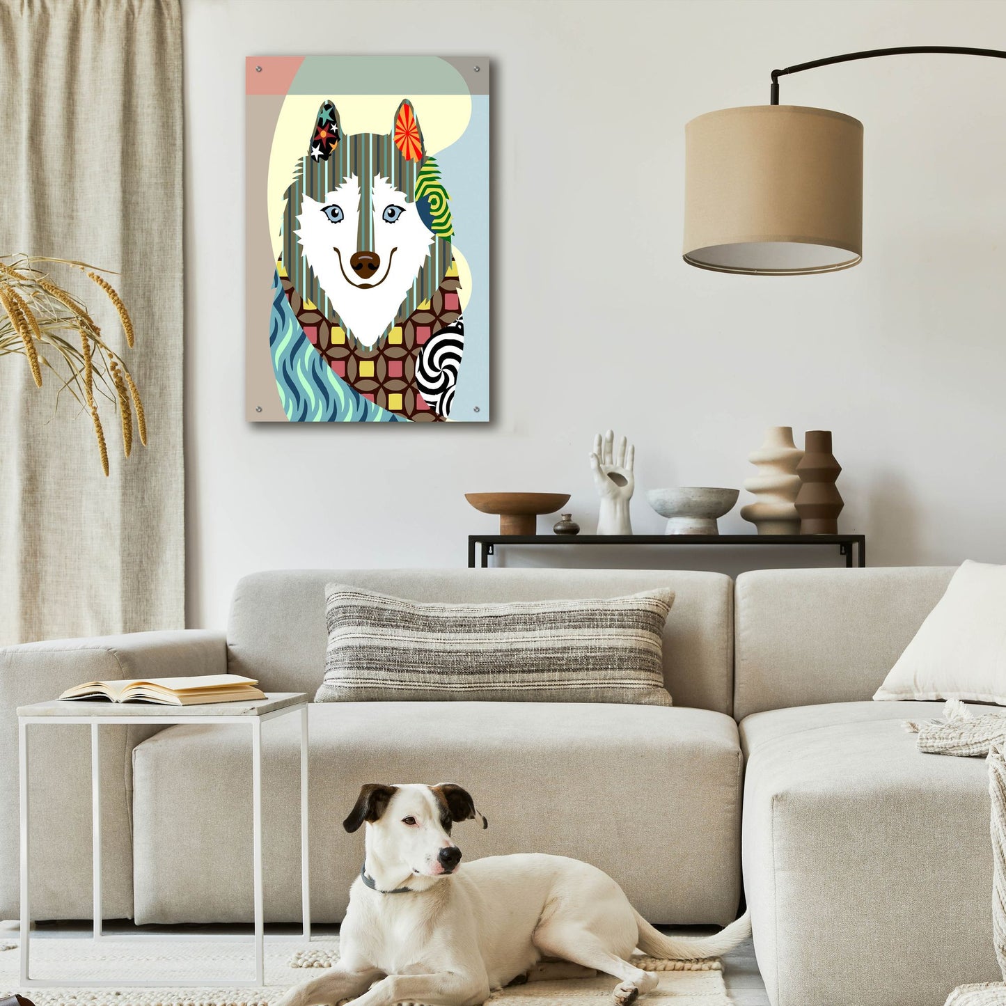 Epic Art 'American Eskimo' by Lanre Adefioye, Acrylic Glass Wall Art,24x36