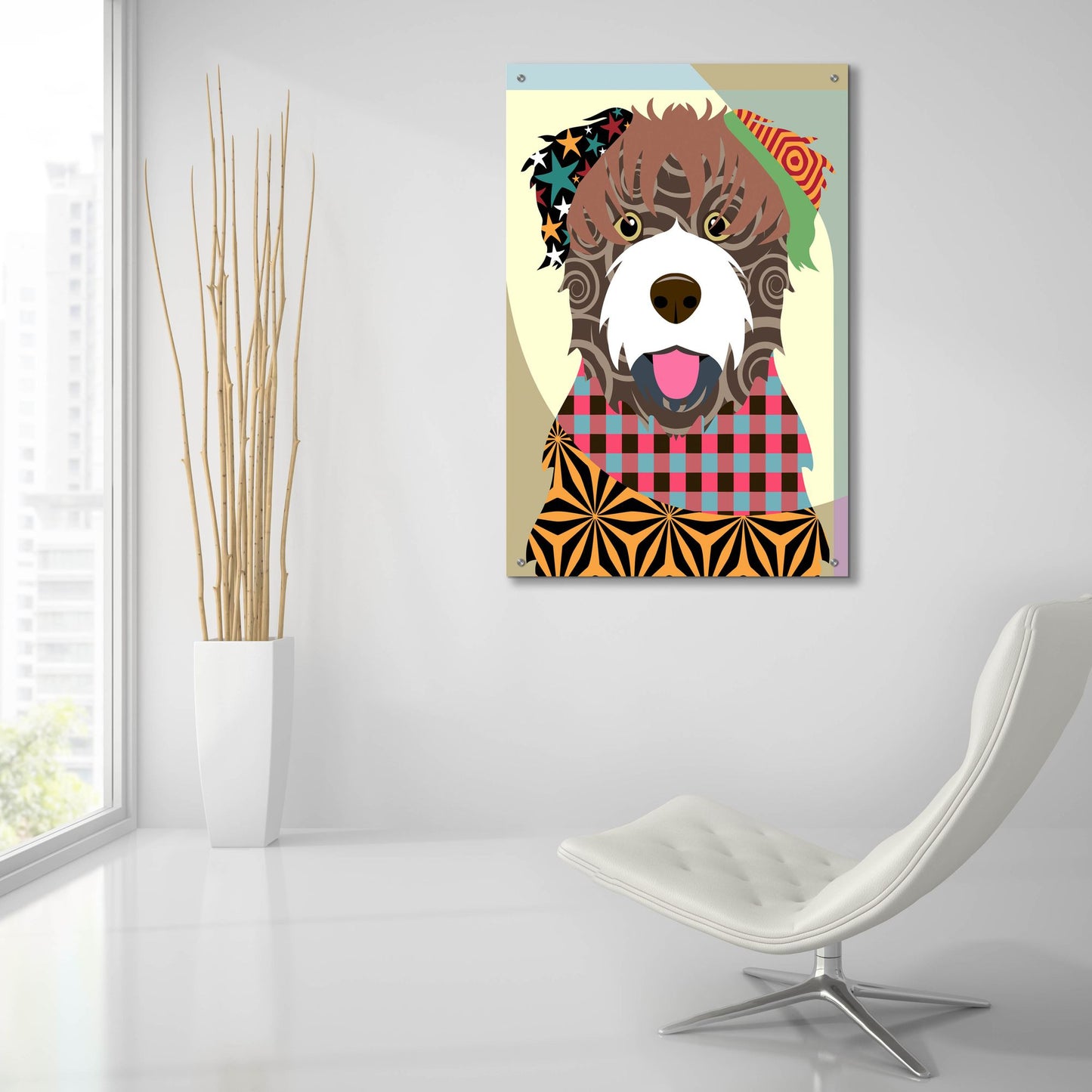 Epic Art 'Bouvier Des Flandres' by Lanre Adefioye, Acrylic Glass Wall Art,24x36