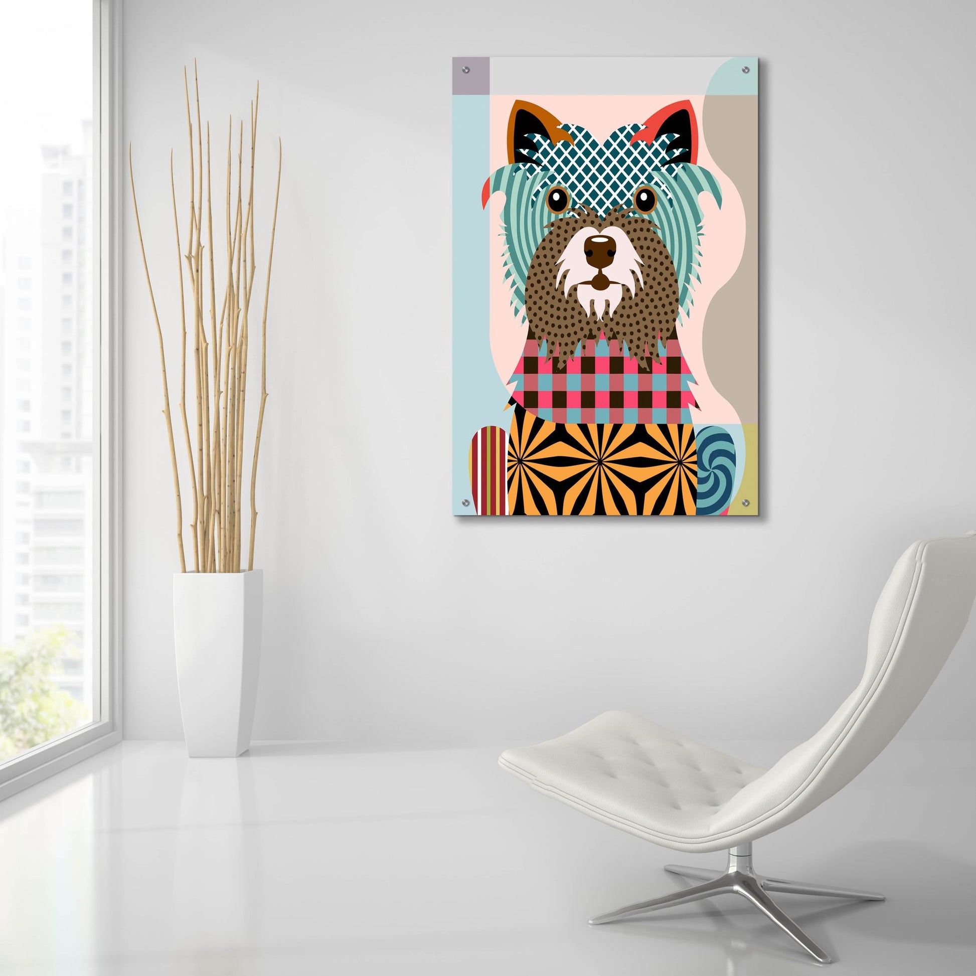 Epic Art 'Cairn Terrier' by Lanre Adefioye, Acrylic Glass Wall Art,24x36