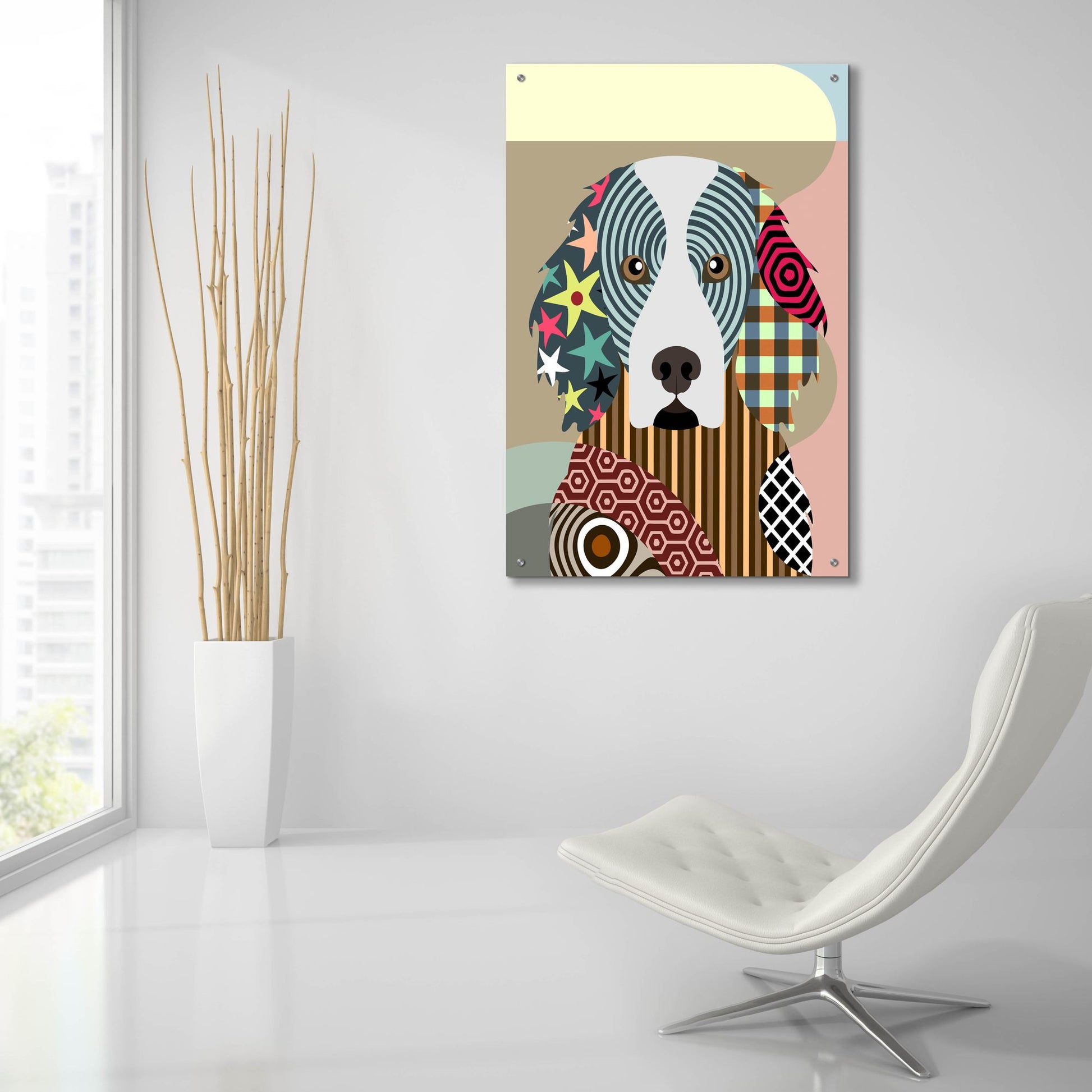 Epic Art 'Gordon Setter' by Lanre Adefioye, Acrylic Glass Wall Art,24x36