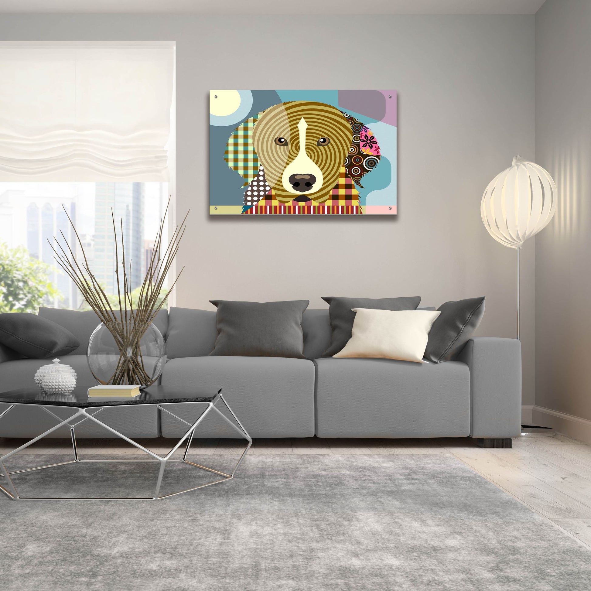 Epic Art 'Great Pyrenees' by Lanre Adefioye, Acrylic Glass Wall Art,36x24