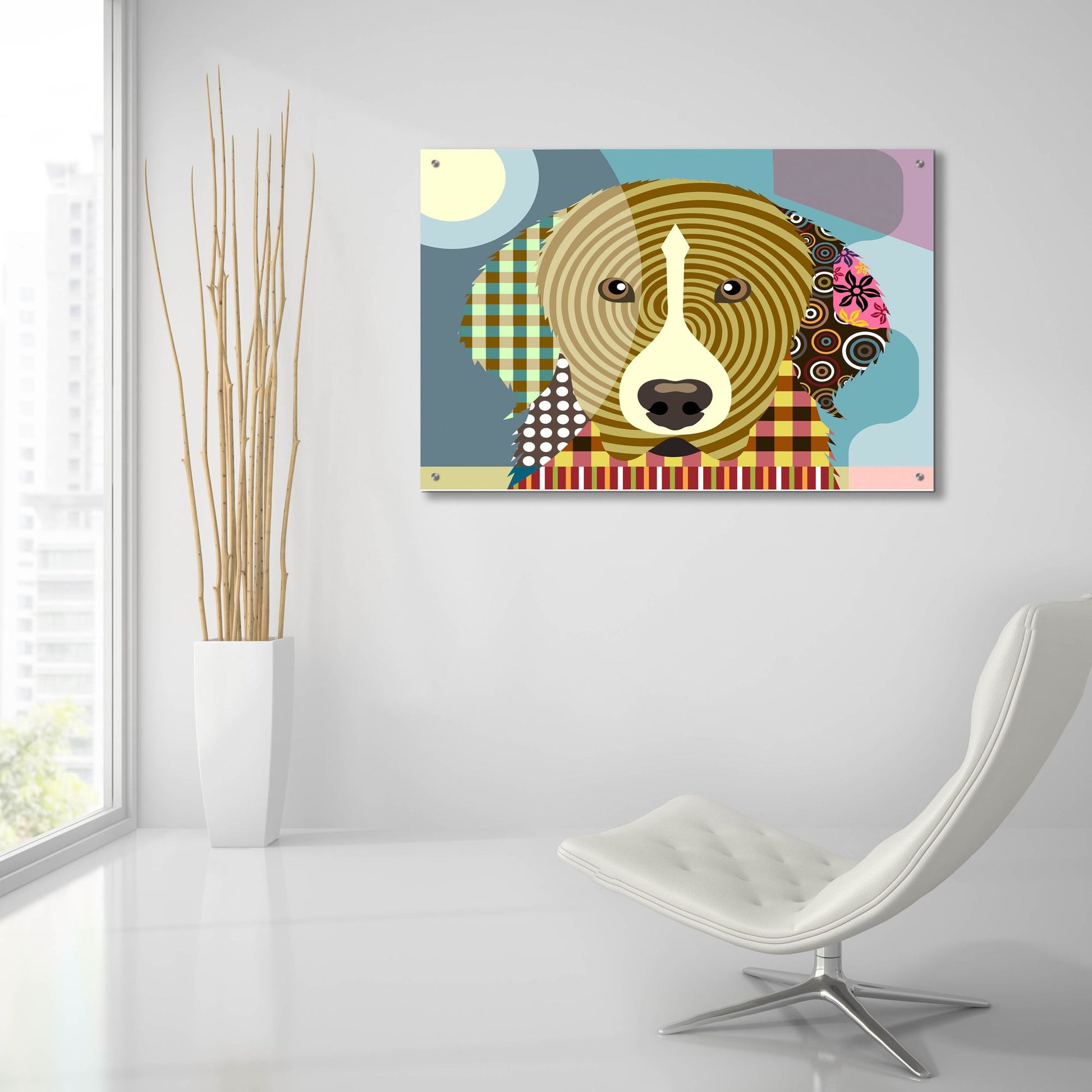 Epic Art 'Great Pyrenees' by Lanre Adefioye, Acrylic Glass Wall Art,36x24