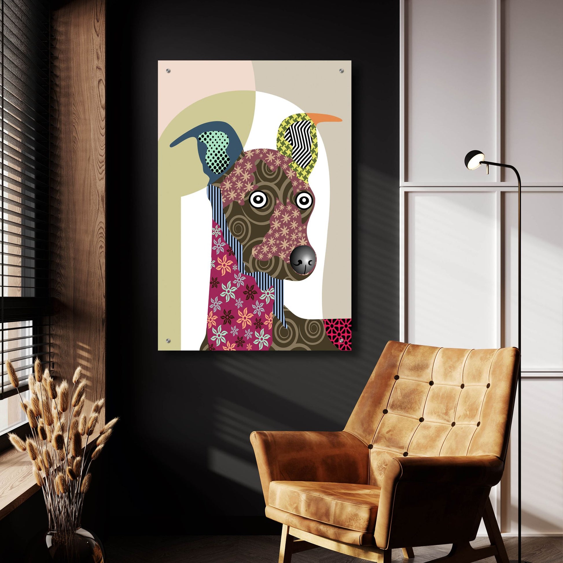 Epic Art 'Greyhound' by Lanre Adefioye, Acrylic Glass Wall Art,24x36