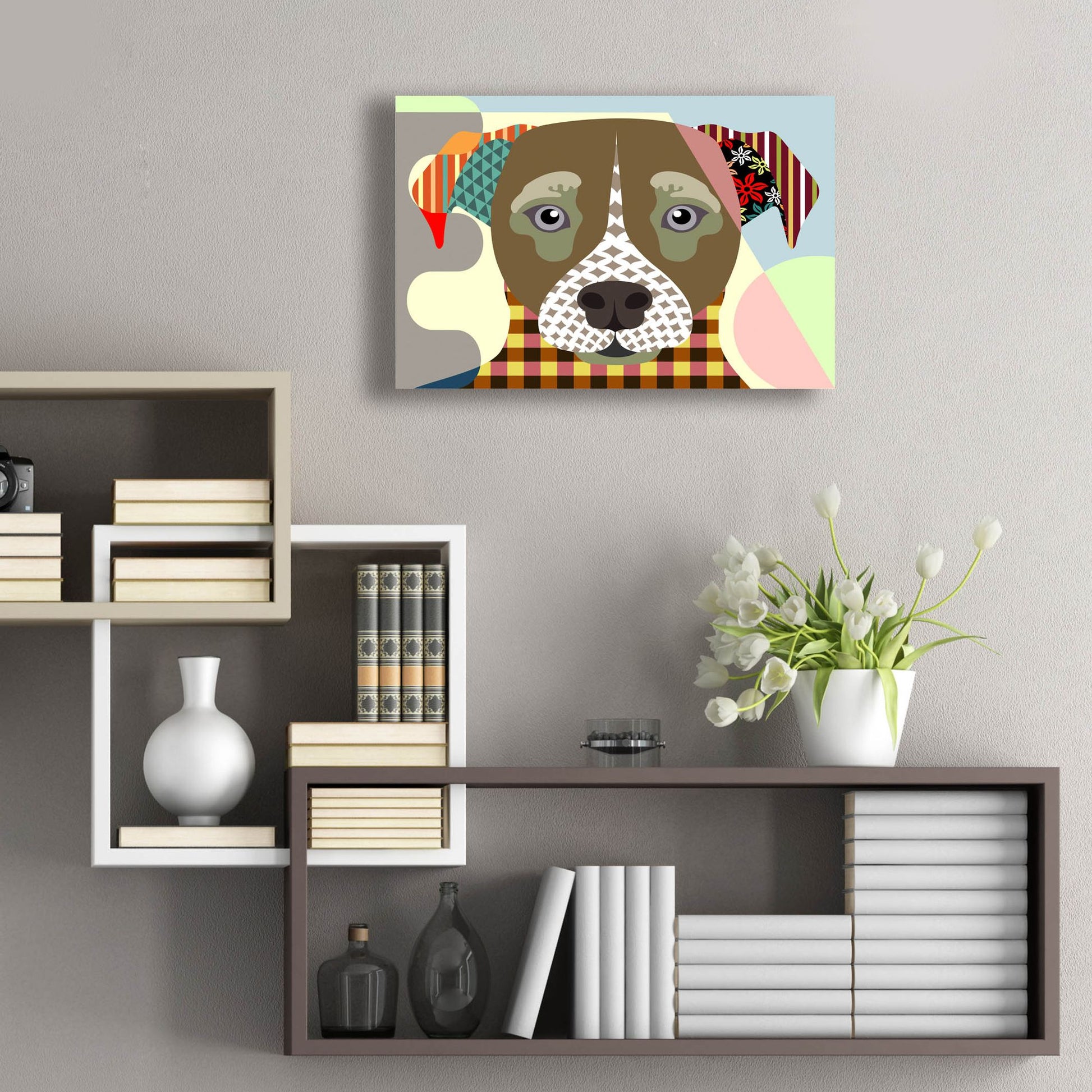 Epic Art 'Jack Russell' by Lanre Adefioye, Acrylic Glass Wall Art,24x16