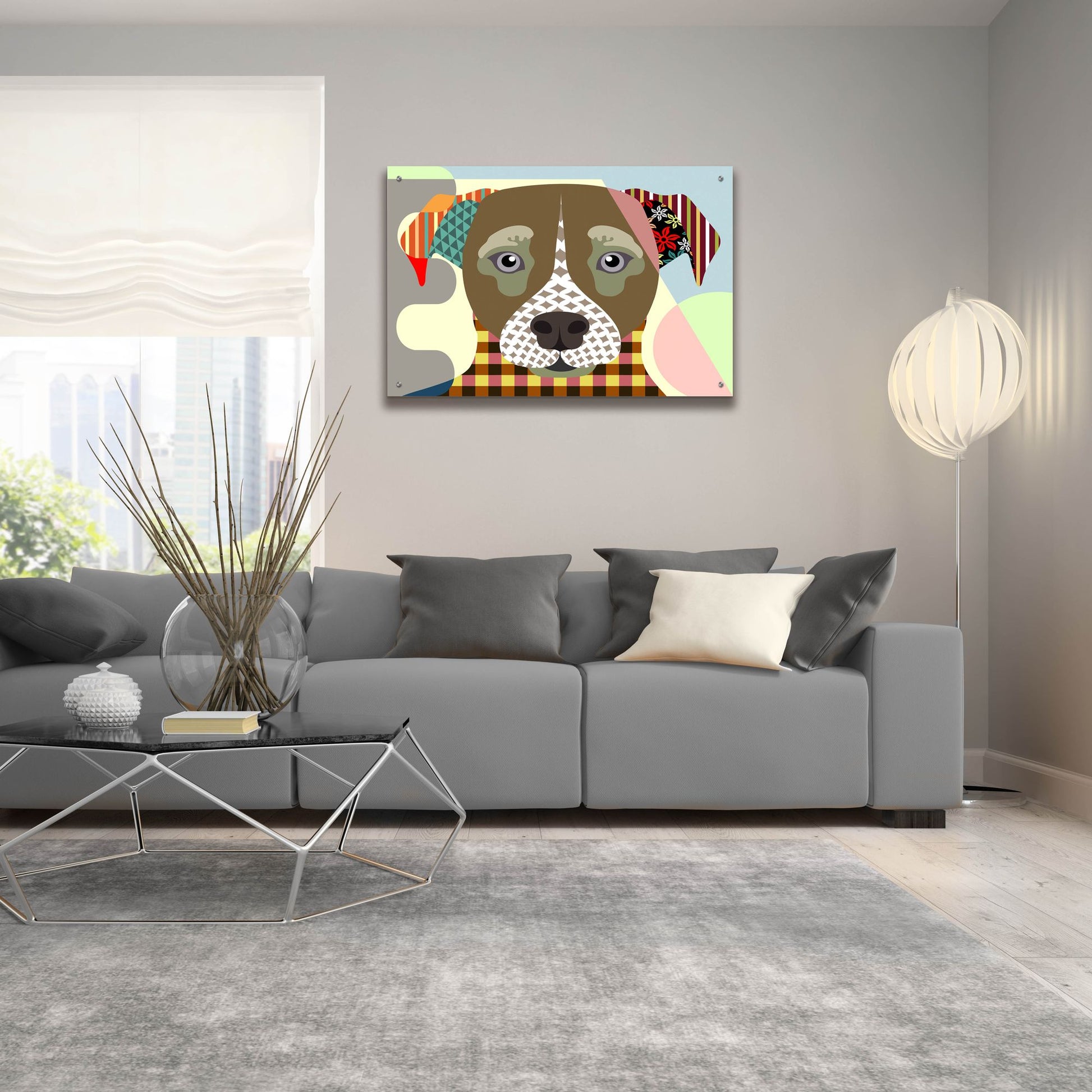 Epic Art 'Jack Russell' by Lanre Adefioye, Acrylic Glass Wall Art,36x24