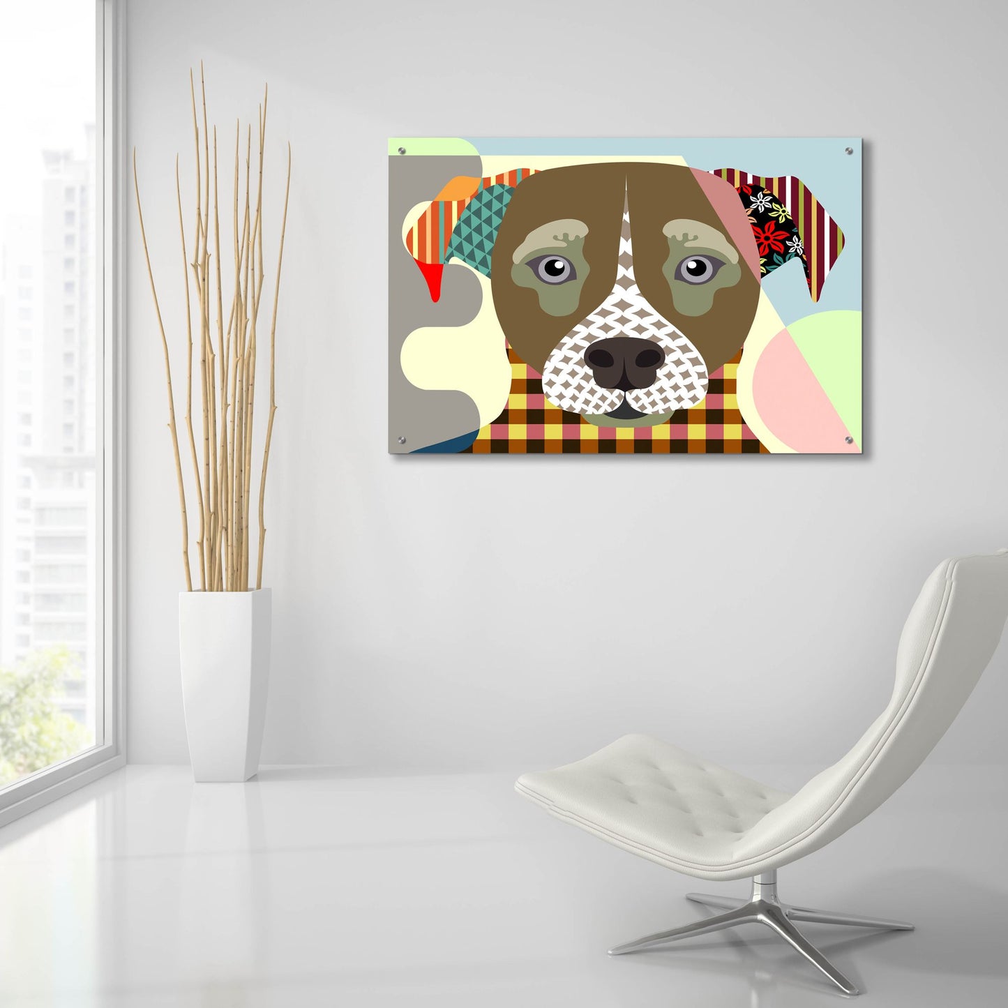 Epic Art 'Jack Russell' by Lanre Adefioye, Acrylic Glass Wall Art,36x24