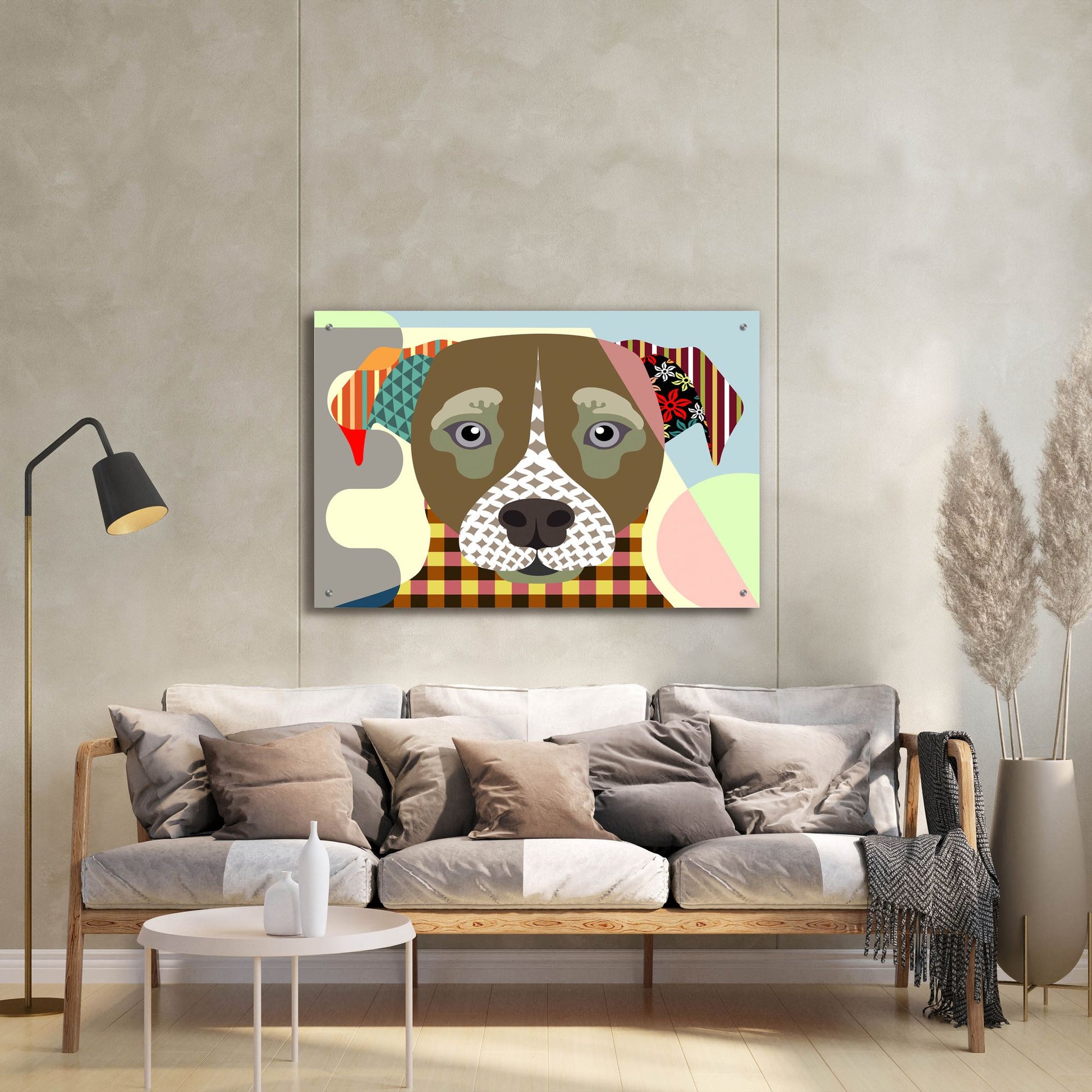 Epic Art 'Jack Russell' by Lanre Adefioye, Acrylic Glass Wall Art,36x24