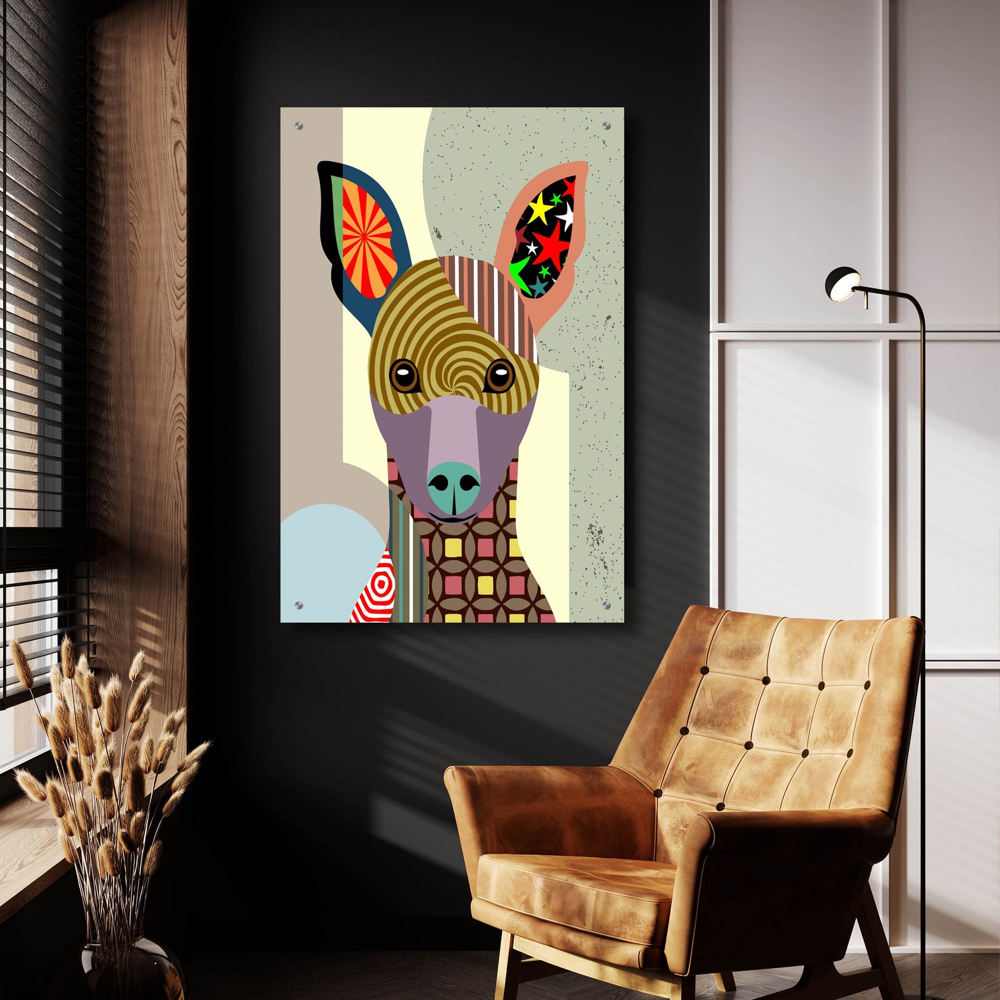 Epic Art 'Miniature Pinscher' by Lanre Adefioye, Acrylic Glass Wall Art,24x36