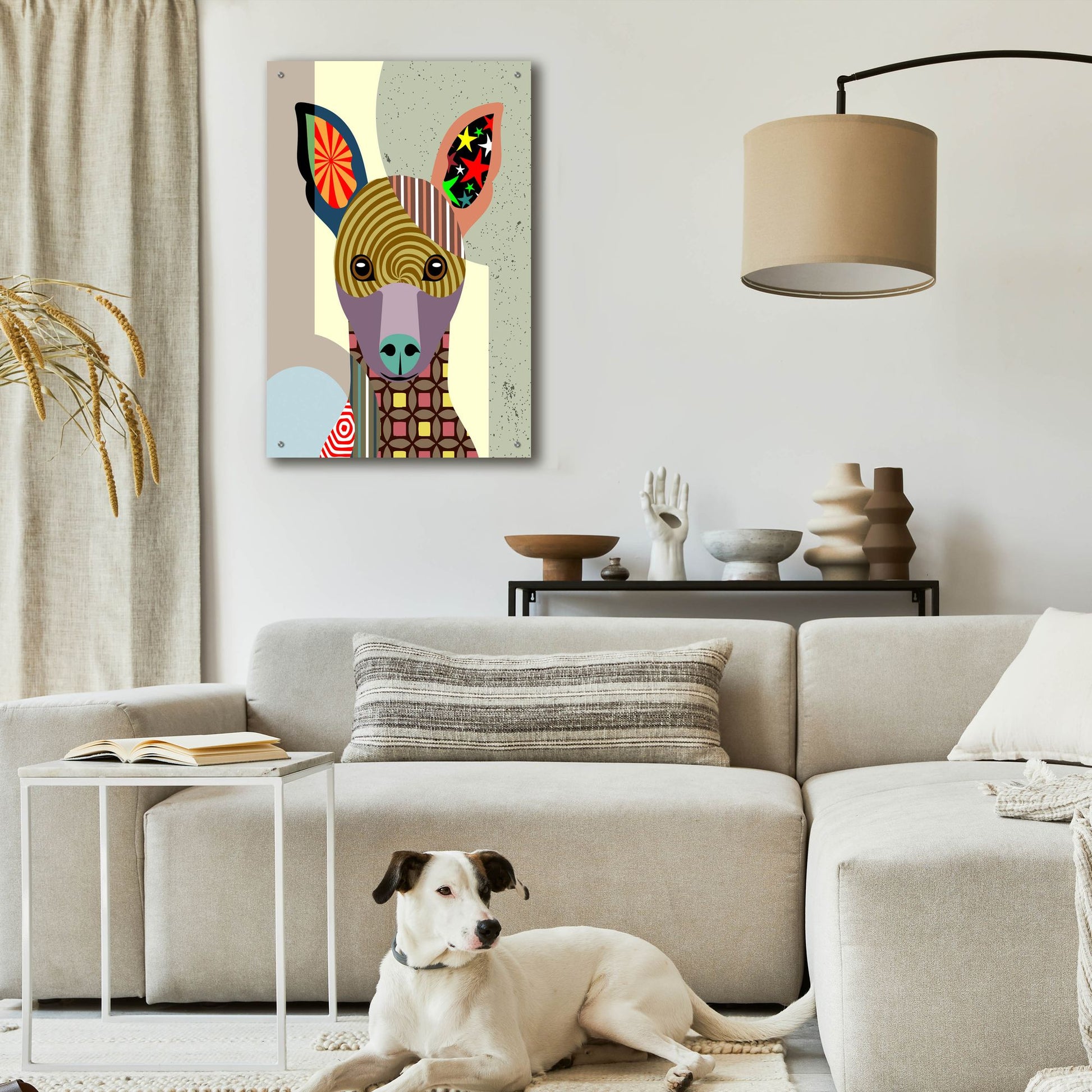 Epic Art 'Miniature Pinscher' by Lanre Adefioye, Acrylic Glass Wall Art,24x36