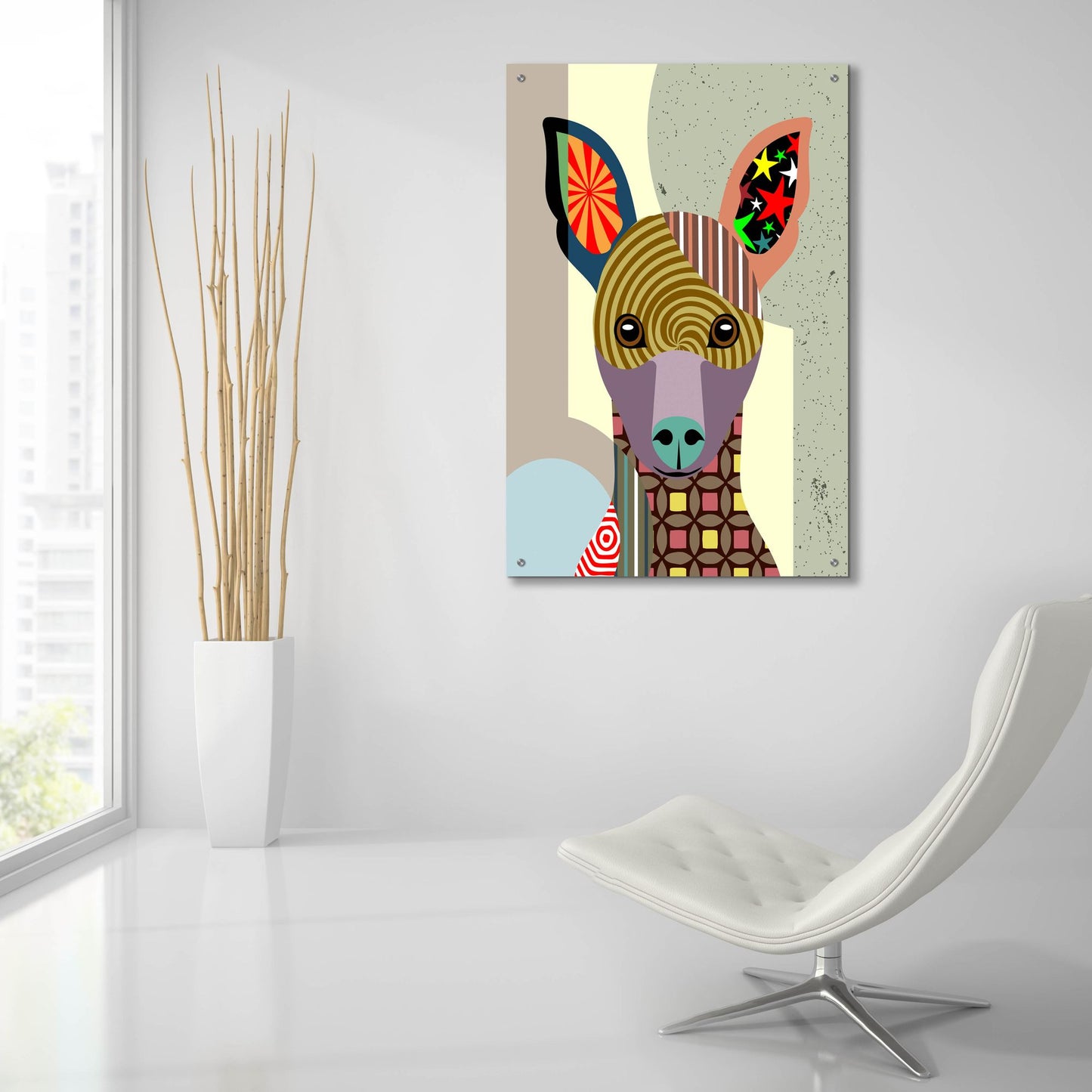 Epic Art 'Miniature Pinscher' by Lanre Adefioye, Acrylic Glass Wall Art,24x36