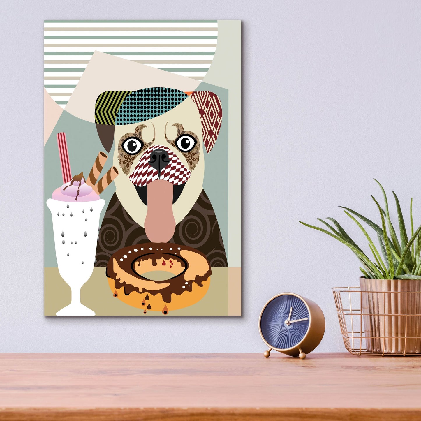 Epic Art 'Pug' by Lanre Adefioye, Acrylic Glass Wall Art,12x16