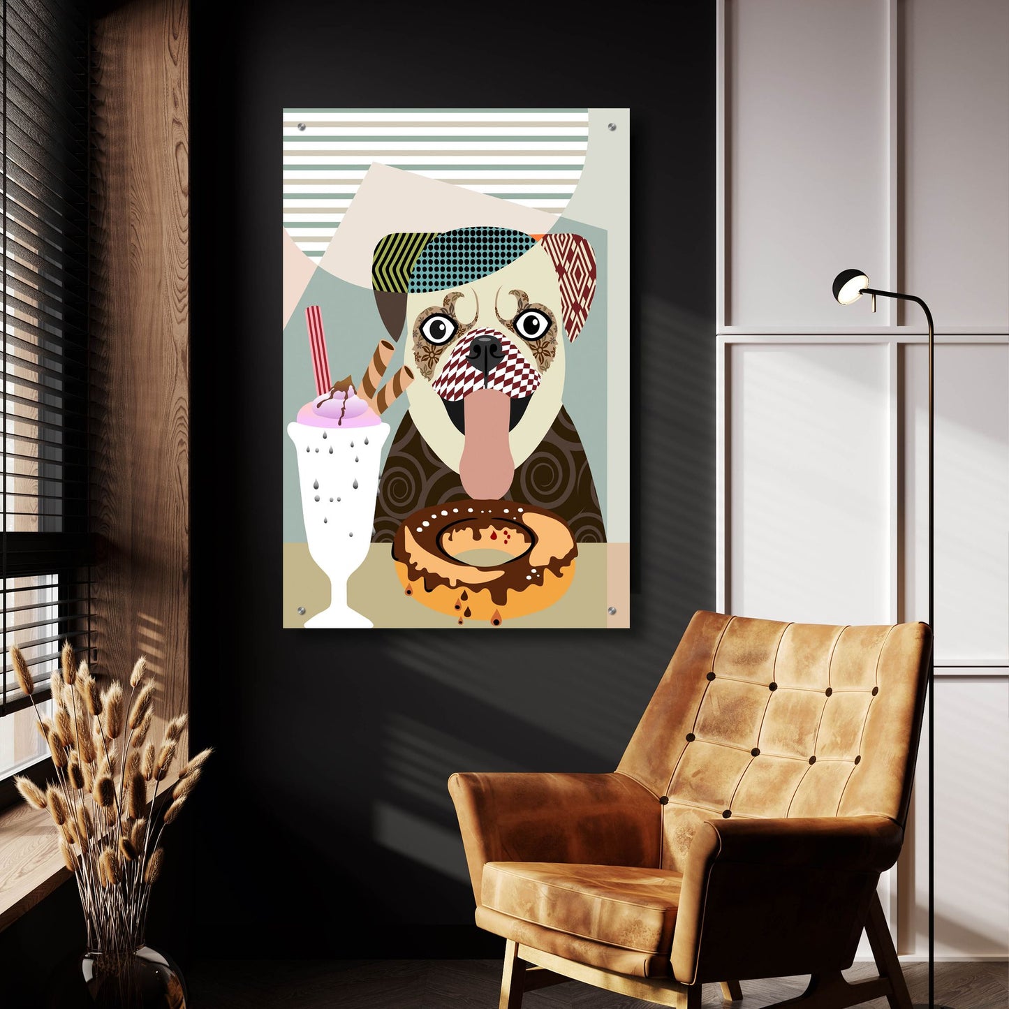 Epic Art 'Pug' by Lanre Adefioye, Acrylic Glass Wall Art,24x36