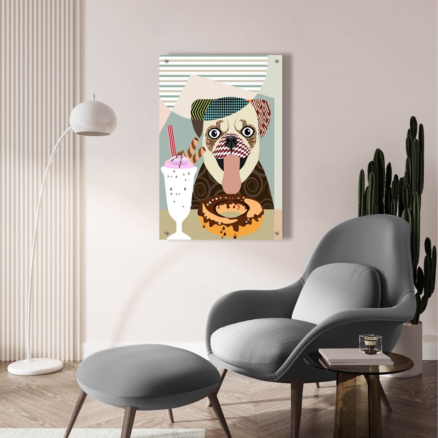 Epic Art 'Pug' by Lanre Adefioye, Acrylic Glass Wall Art,24x36