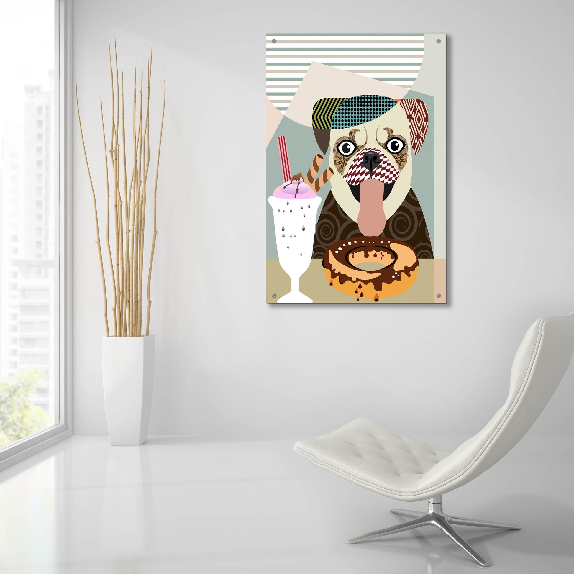 Epic Art 'Pug' by Lanre Adefioye, Acrylic Glass Wall Art,24x36