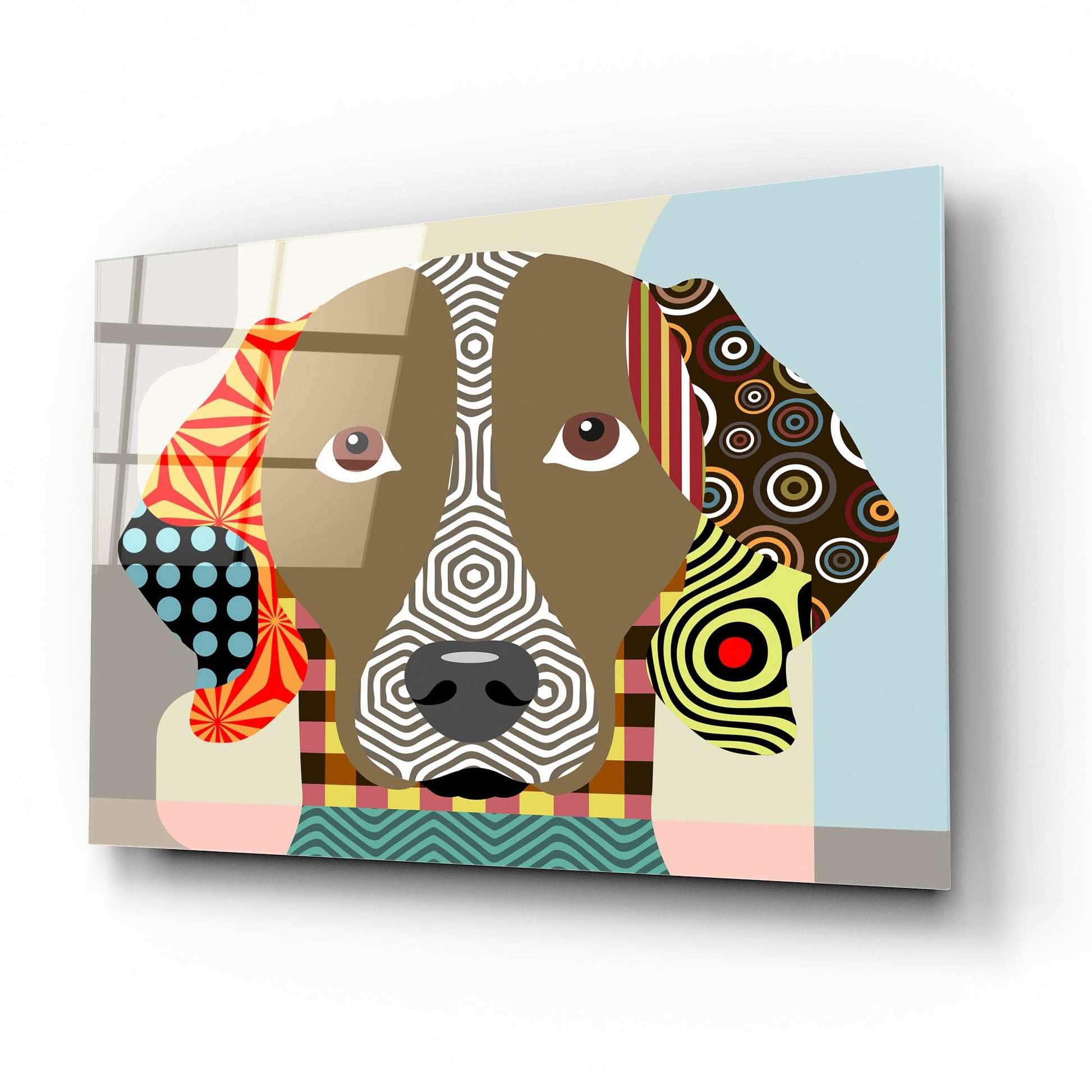 Epic Art 'Weimaraner' by Lanre Adefioye, Acrylic Glass Wall Art,16x12