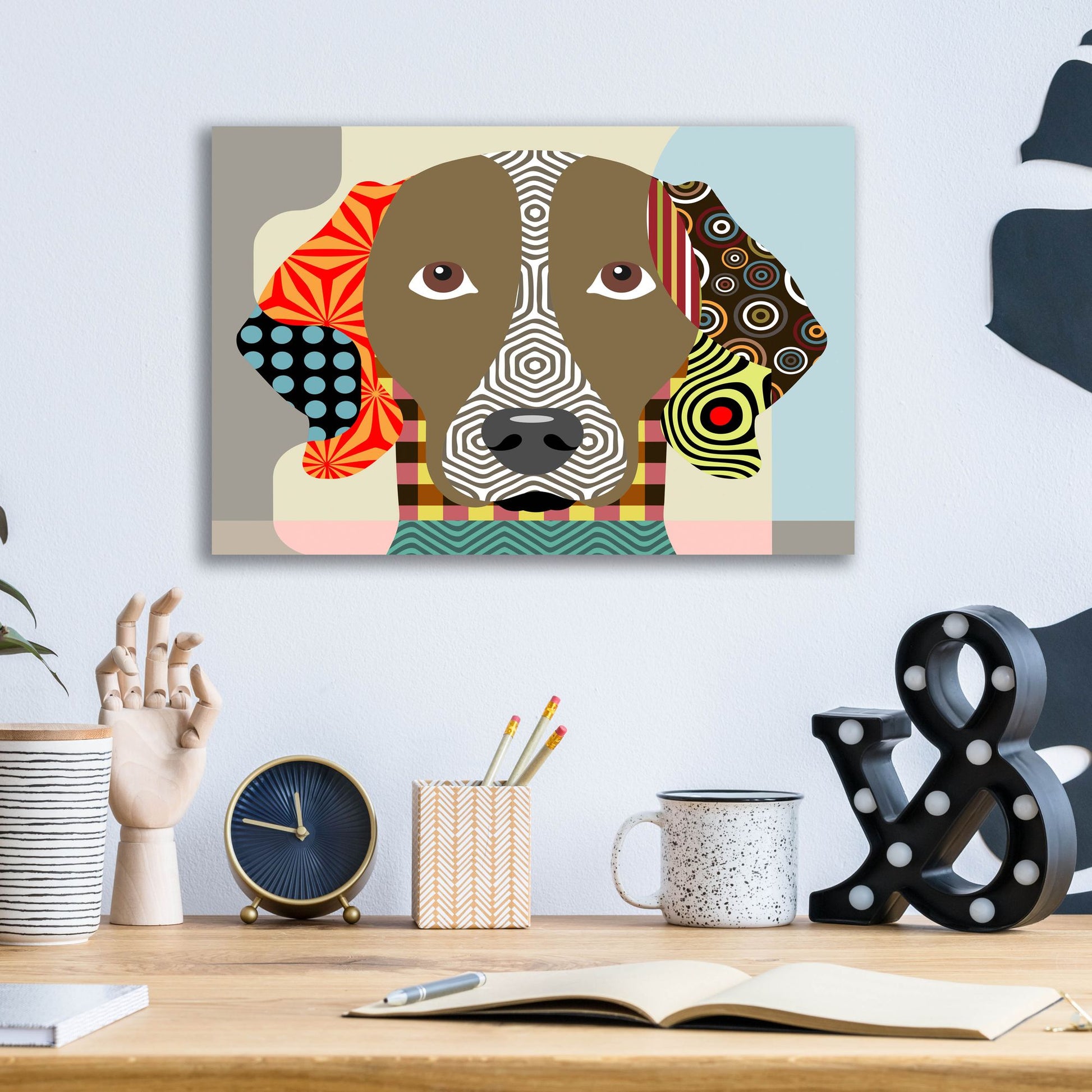 Epic Art 'Weimaraner' by Lanre Adefioye, Acrylic Glass Wall Art,16x12