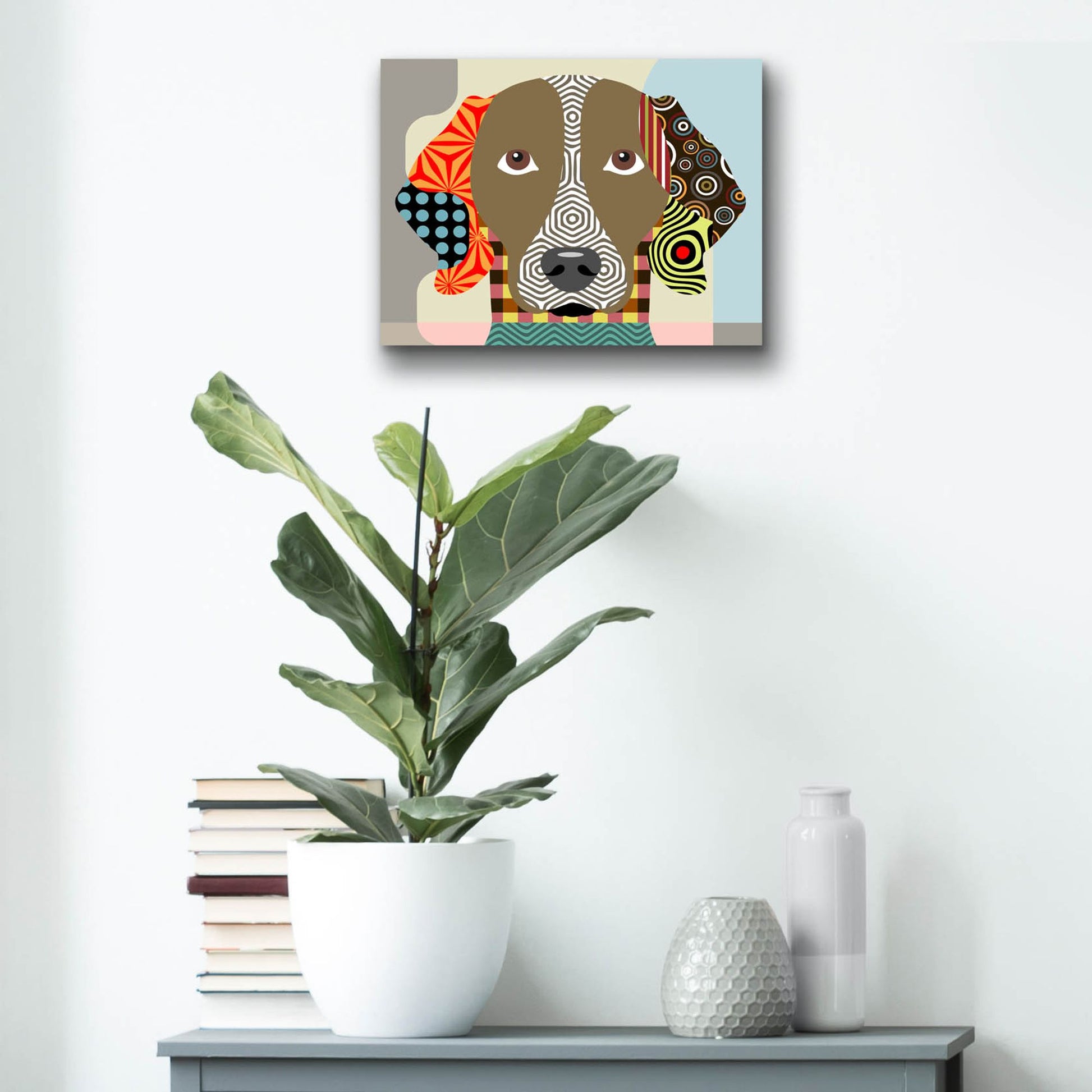 Epic Art 'Weimaraner' by Lanre Adefioye, Acrylic Glass Wall Art,16x12