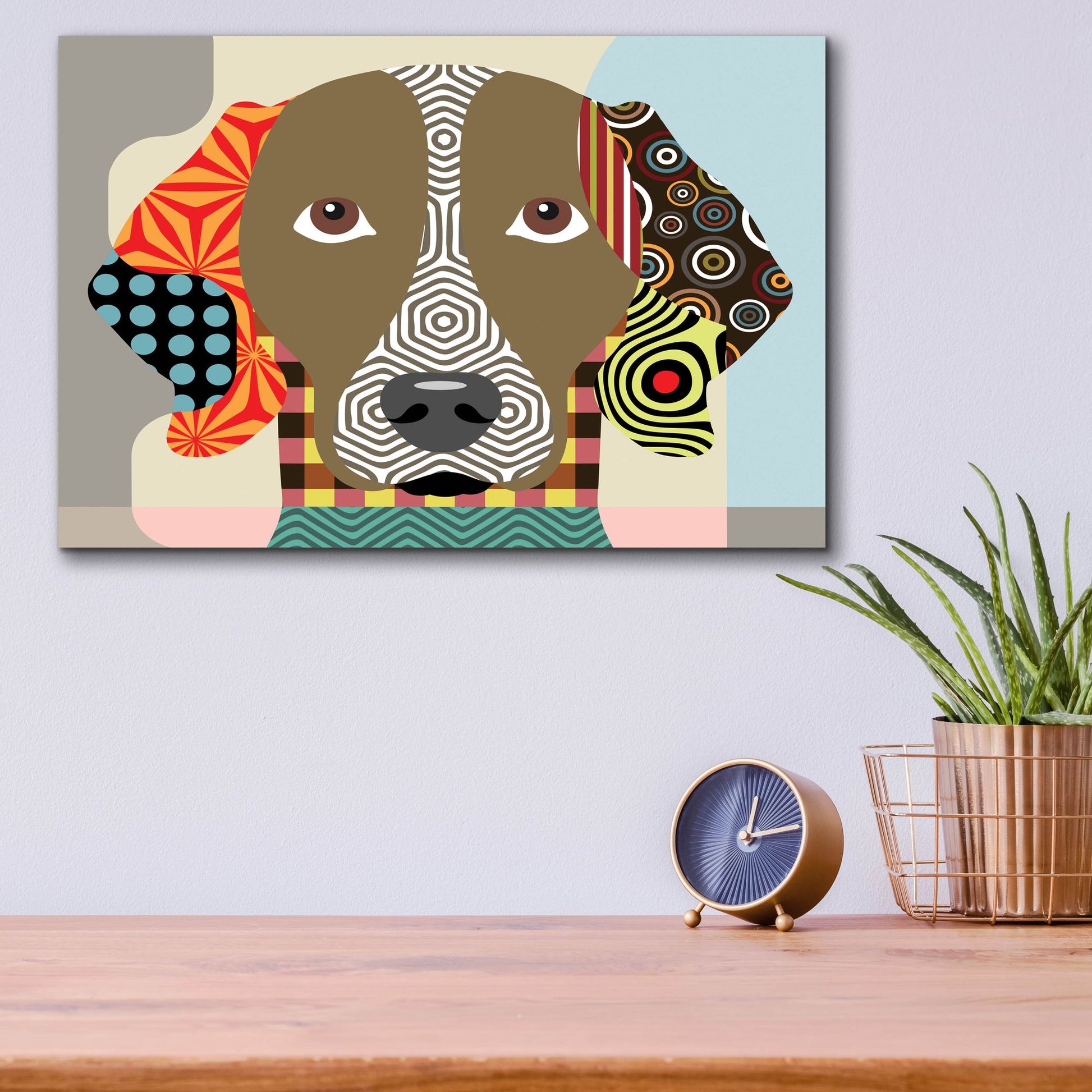 Epic Art 'Weimaraner' by Lanre Adefioye, Acrylic Glass Wall Art,16x12