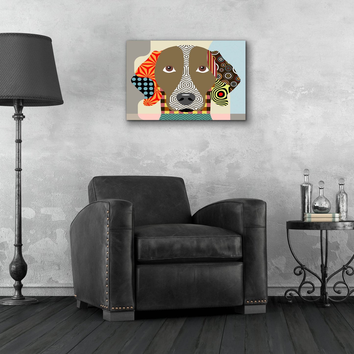 Epic Art 'Weimaraner' by Lanre Adefioye, Acrylic Glass Wall Art,24x16