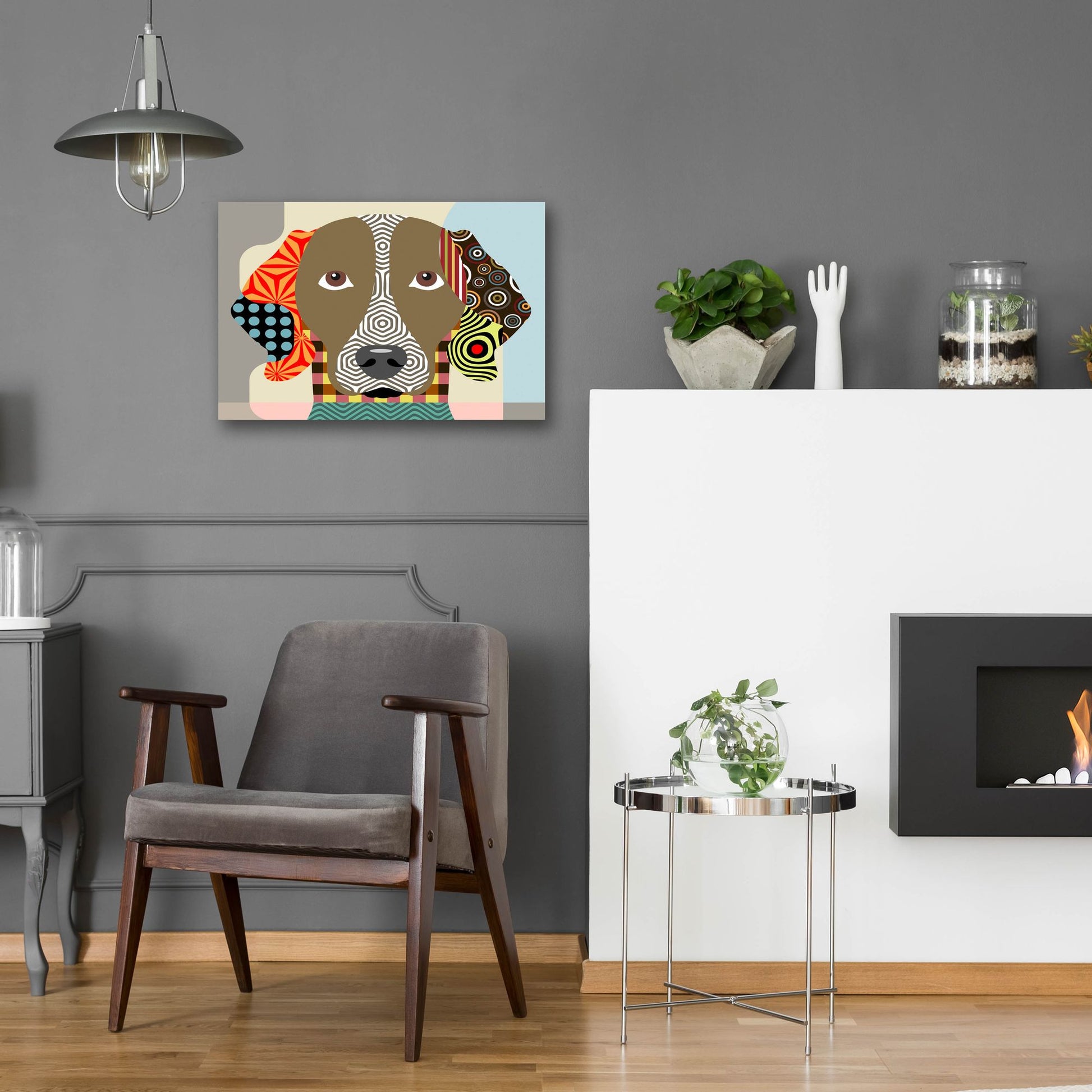 Epic Art 'Weimaraner' by Lanre Adefioye, Acrylic Glass Wall Art,24x16