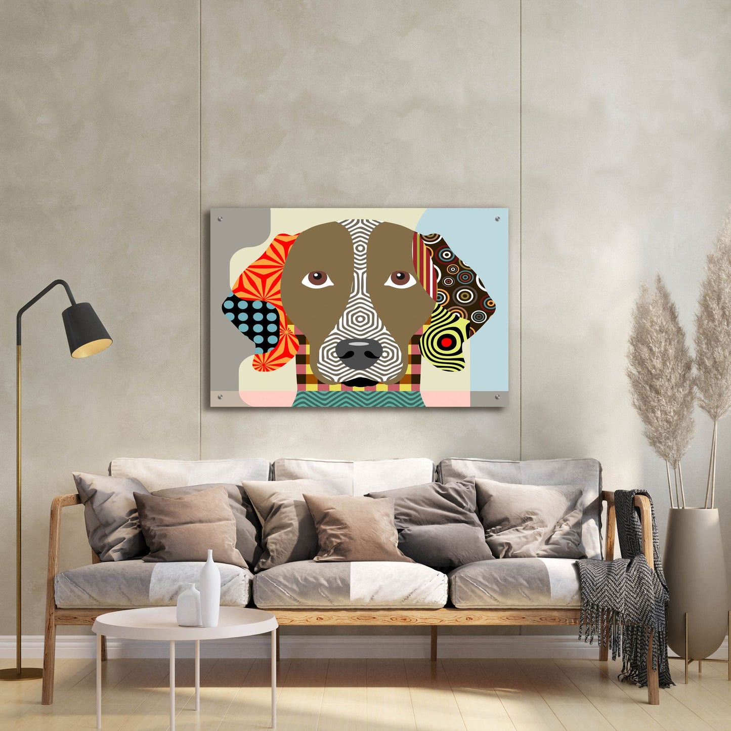 Epic Art 'Weimaraner' by Lanre Adefioye, Acrylic Glass Wall Art,36x24