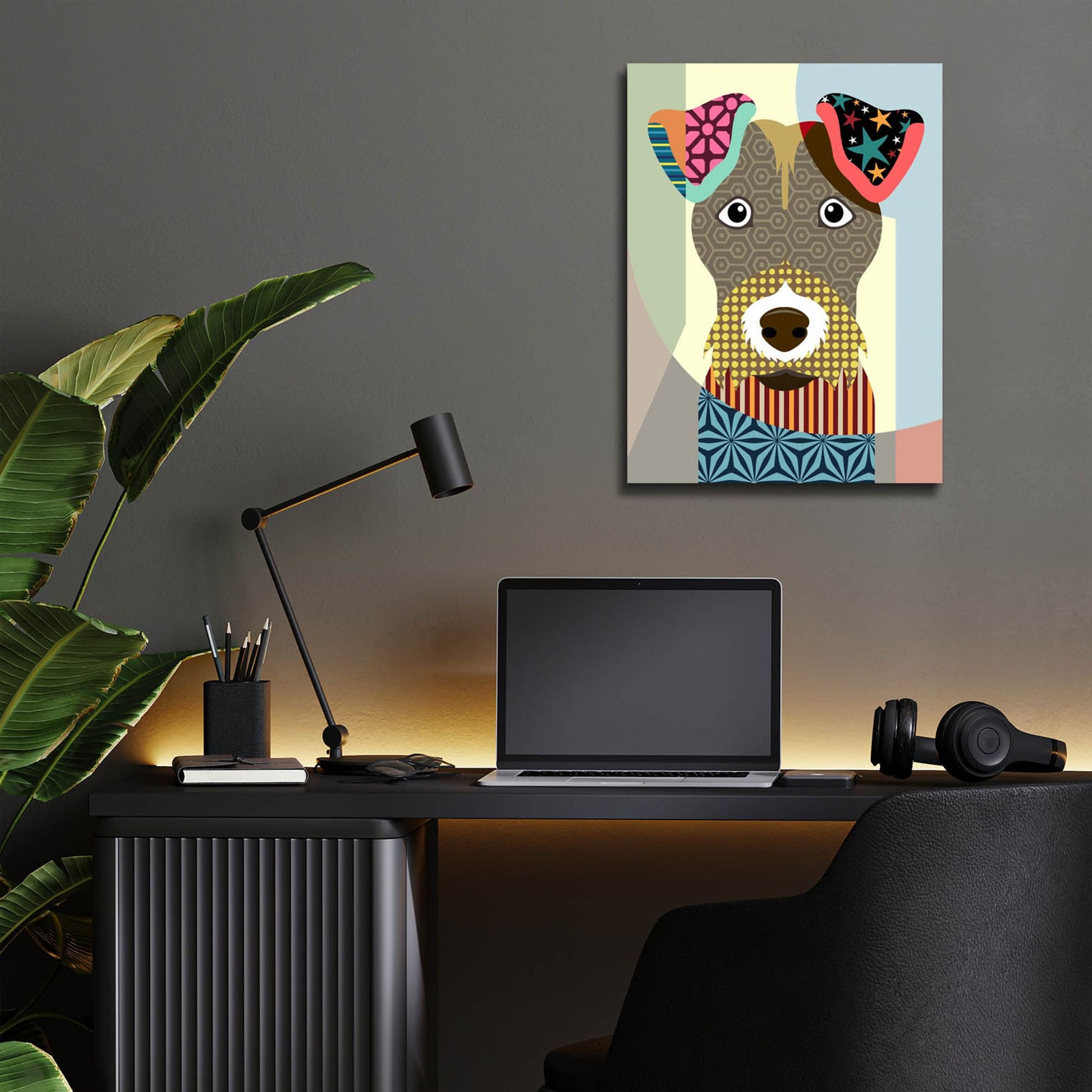 Epic Art 'Wire Fox Terrier' by Lanre Adefioye, Acrylic Glass Wall Art,12x16
