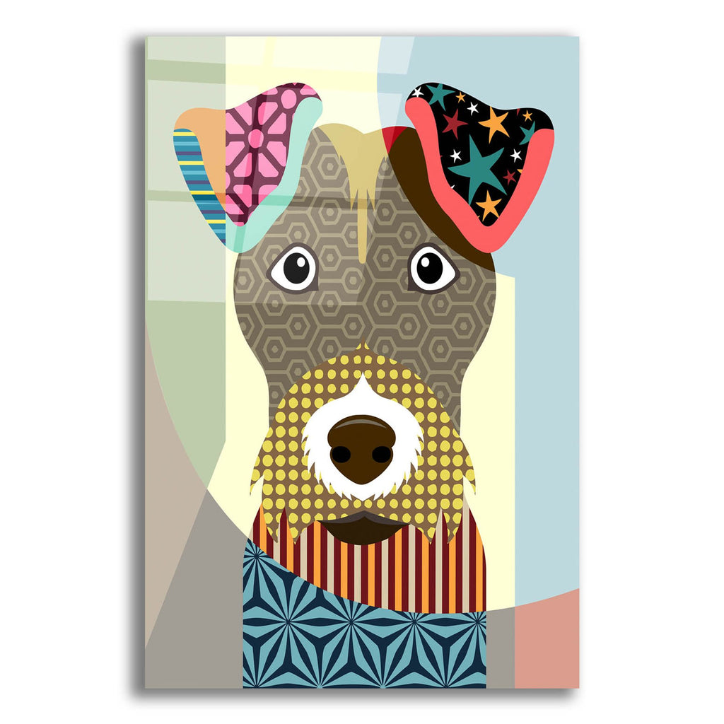 Epic Art 'Wire Fox Terrier' by Lanre Adefioye, Acrylic Glass Wall Art