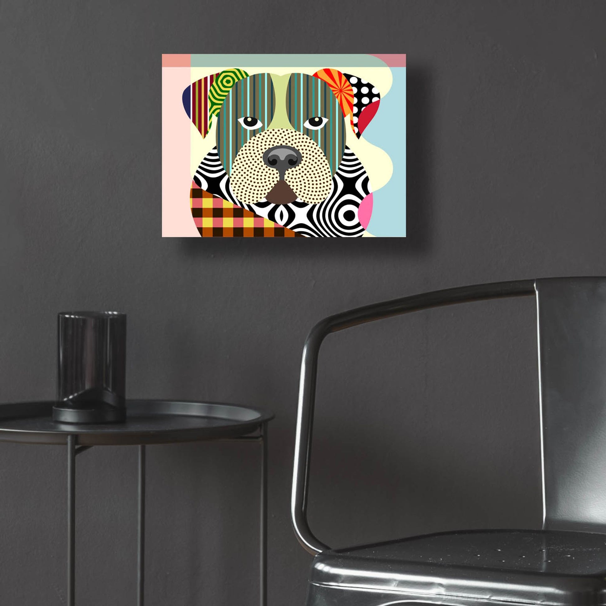 Epic Art 'American Bulldog' by Lanre Adefioye, Acrylic Glass Wall Art,16x12