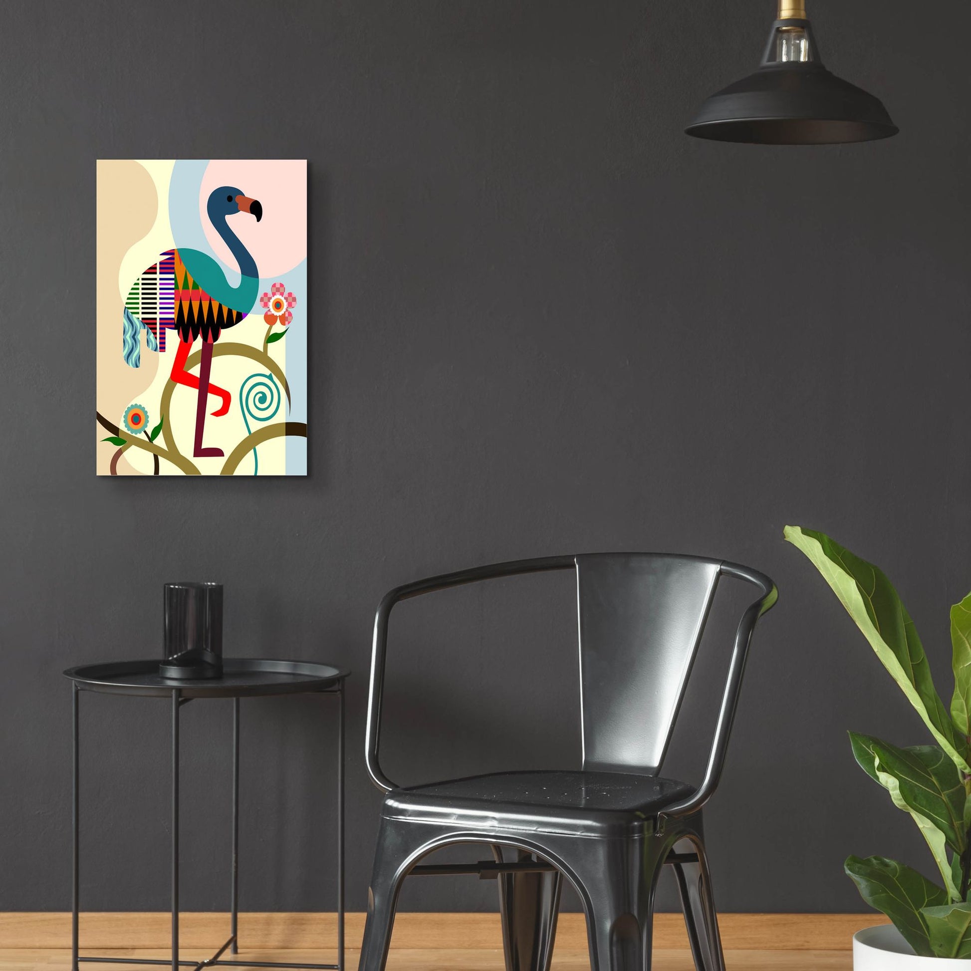 Epic Art 'American Flamingo' by Lanre Adefioye, Acrylic Glass Wall Art,16x24