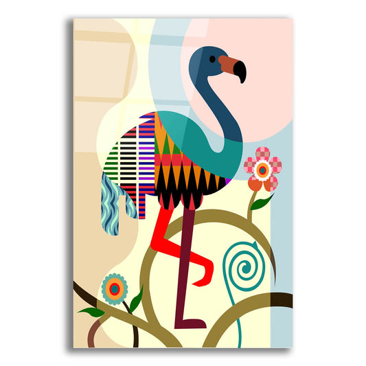 Epic Art 'American Flamingo' by Lanre Adefioye, Acrylic Glass Wall Art