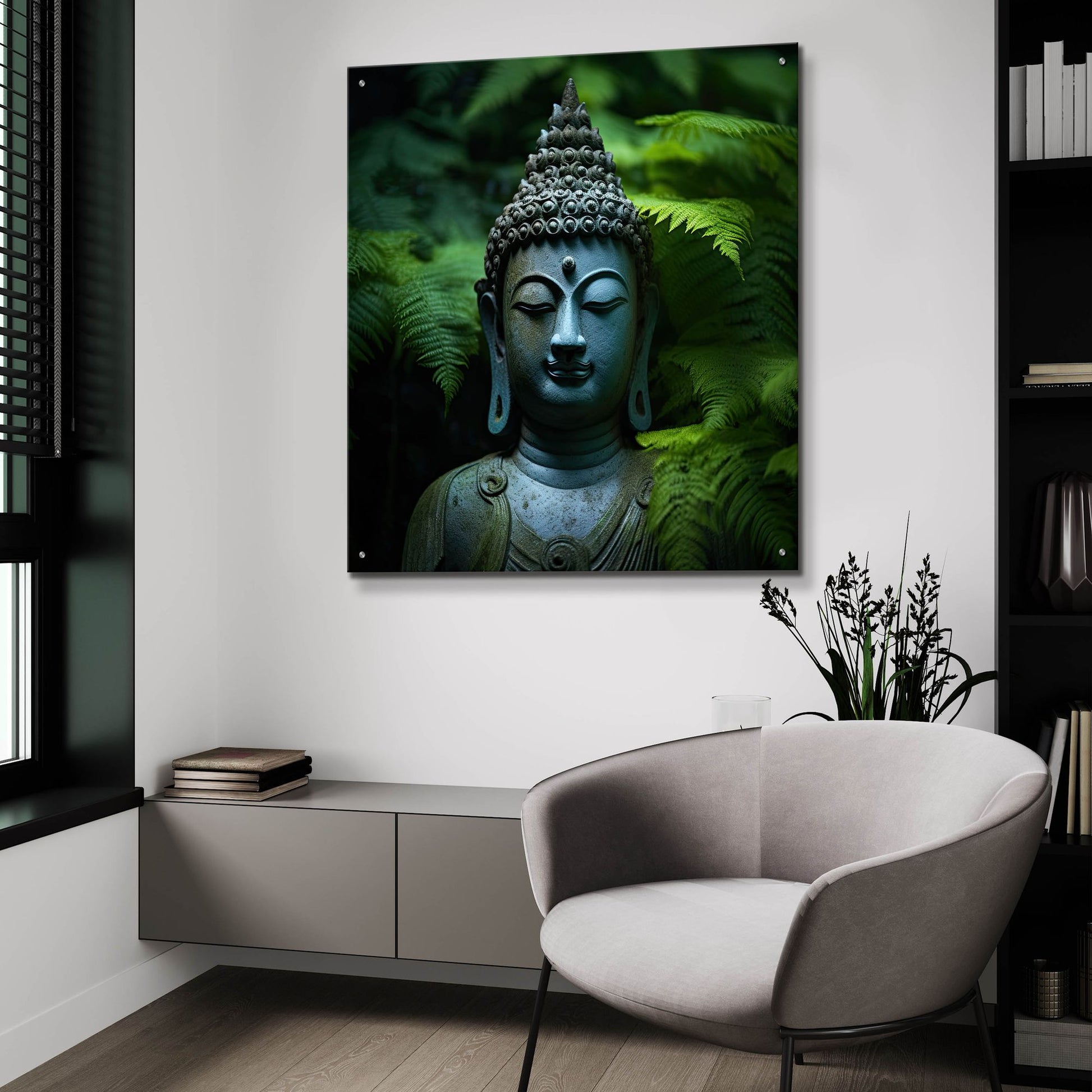 Epic Art 'Buddha 1' by Cameron Gray, Acrylic Glass Wall Art,36x36