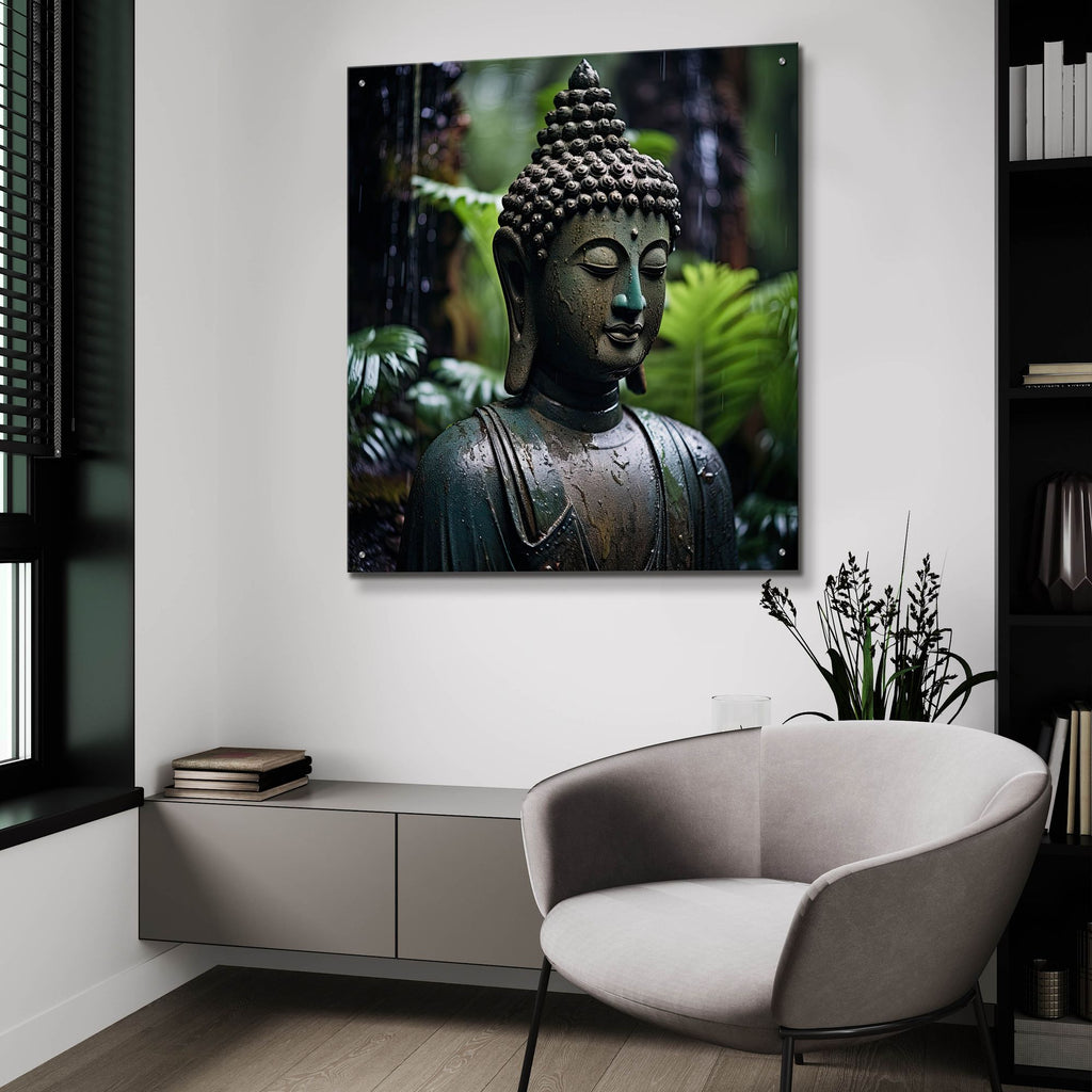 Epic Art 'Buddha 2' by Cameron Gray, Acrylic Glass Wall Art,36x36