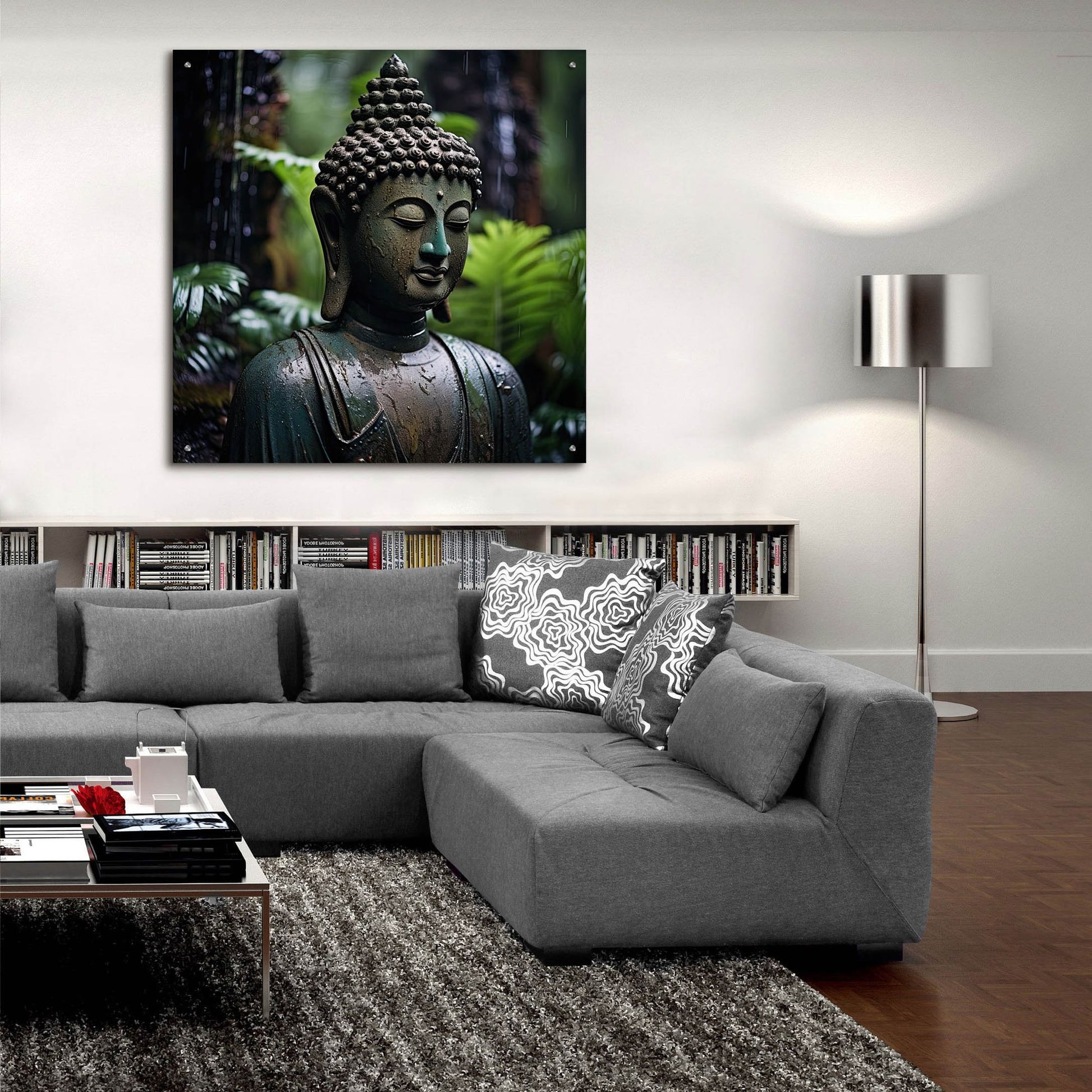 Epic Art 'Buddha 2' by Cameron Gray, Acrylic Glass Wall Art,36x36