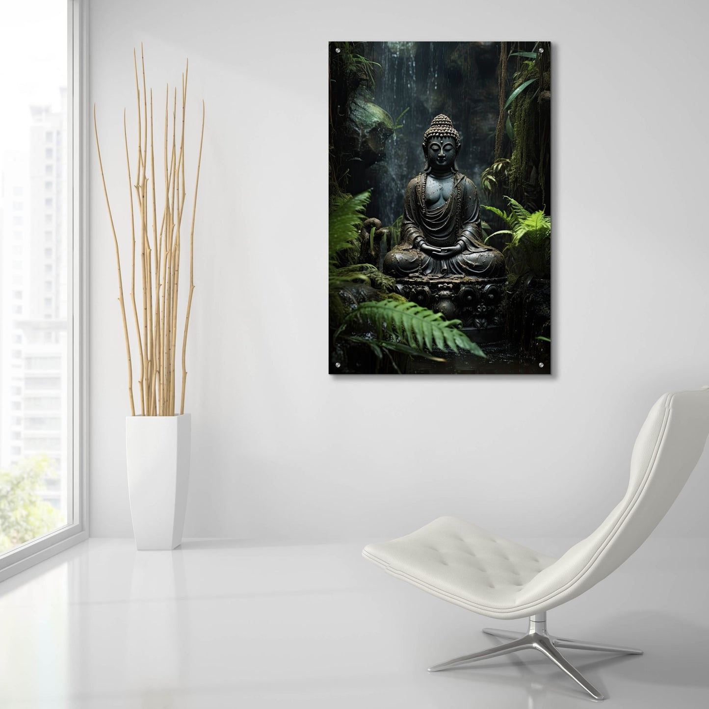 Epic Art 'Buddha 3' by Cameron Gray, Acrylic Glass Wall Art,24x36