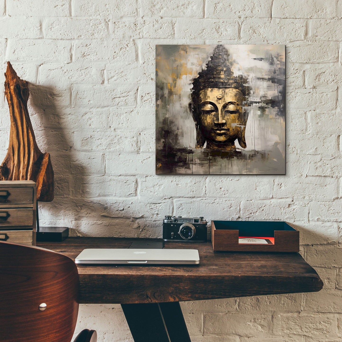 Epic Art 'Buddha 5' by Cameron Gray, Acrylic Glass Wall Art,12x12
