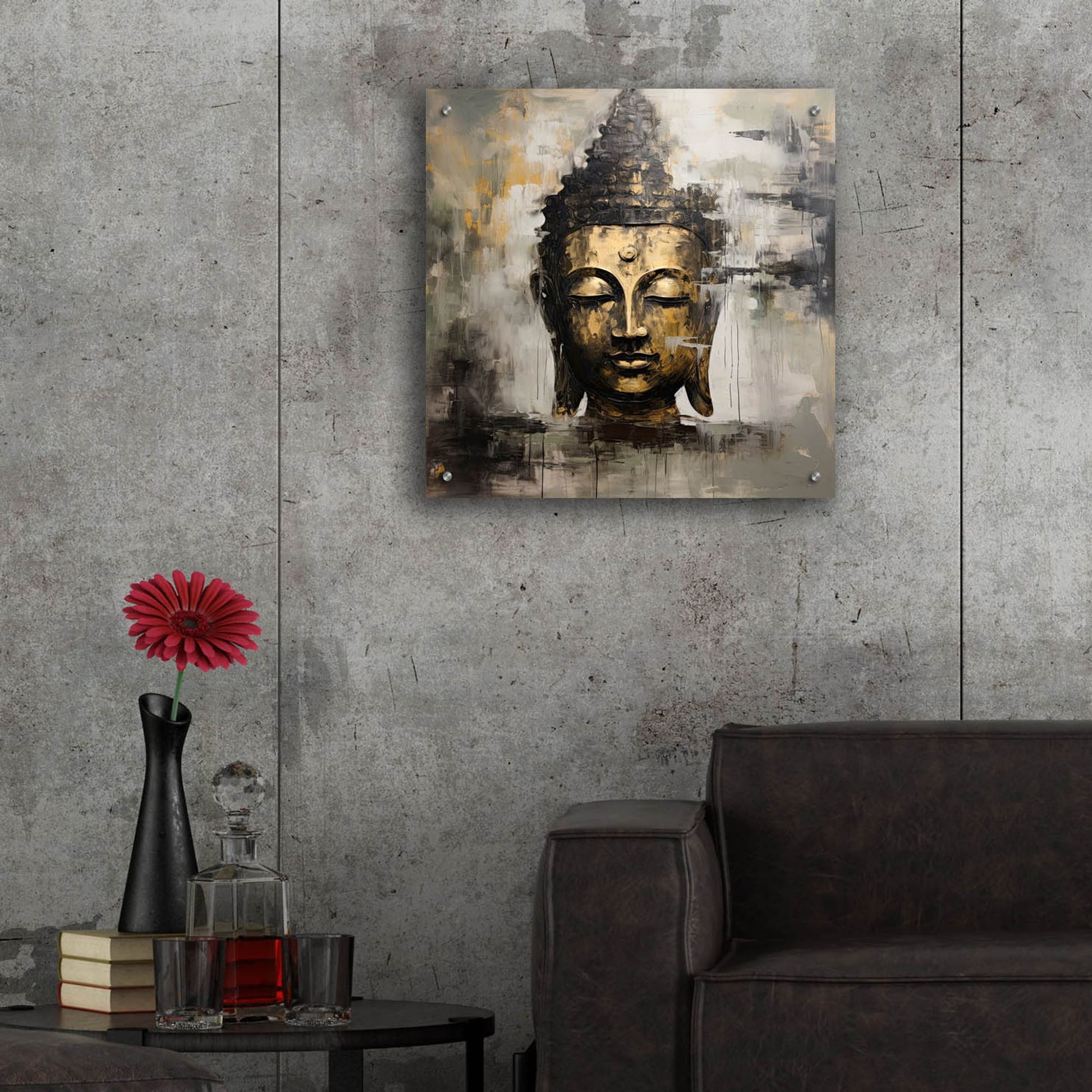 Epic Art 'Buddha 5' by Cameron Gray, Acrylic Glass Wall Art,24x24