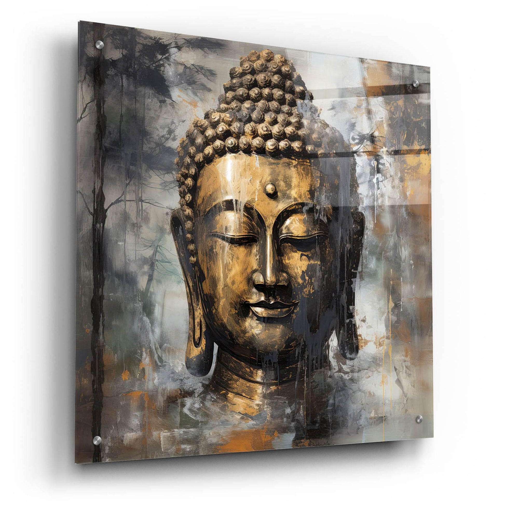 Epic Art 'Buddha 6' by Cameron Gray, Acrylic Glass Wall Art,24x24