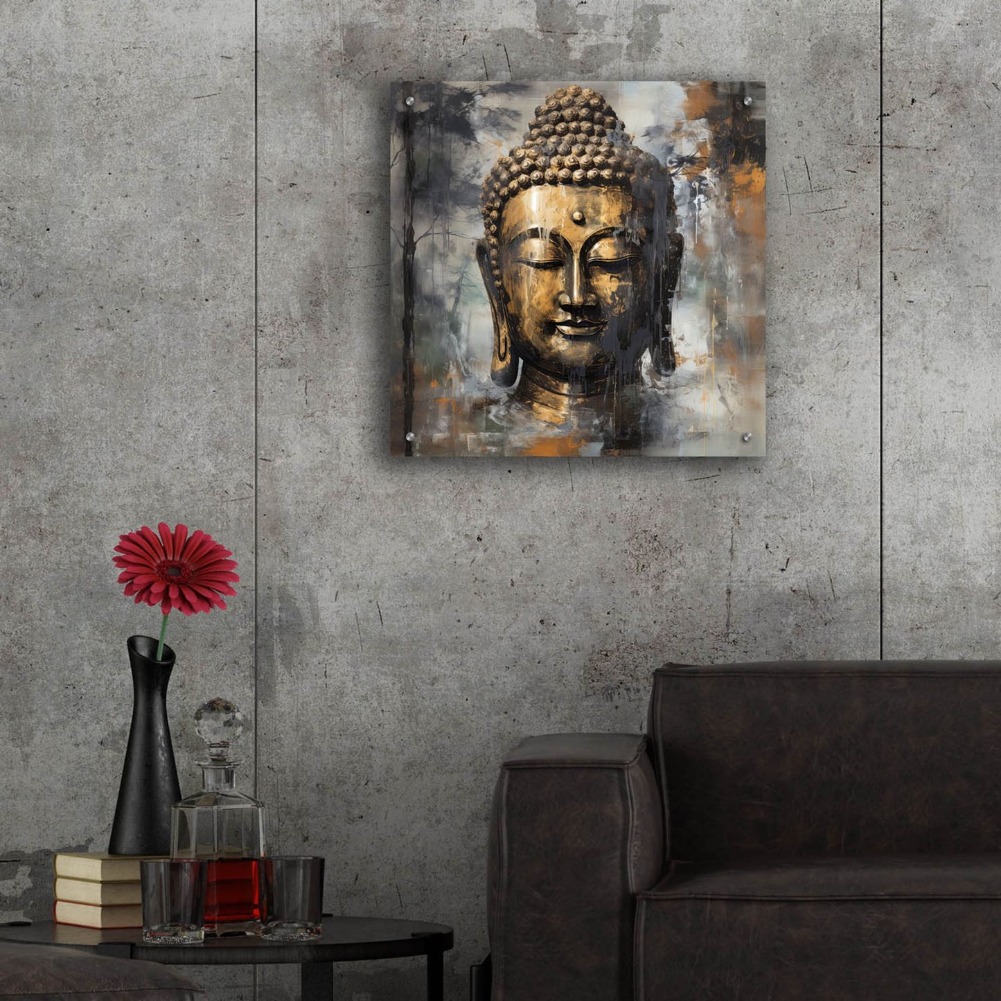 Epic Art 'Buddha 6' by Cameron Gray, Acrylic Glass Wall Art,24x24