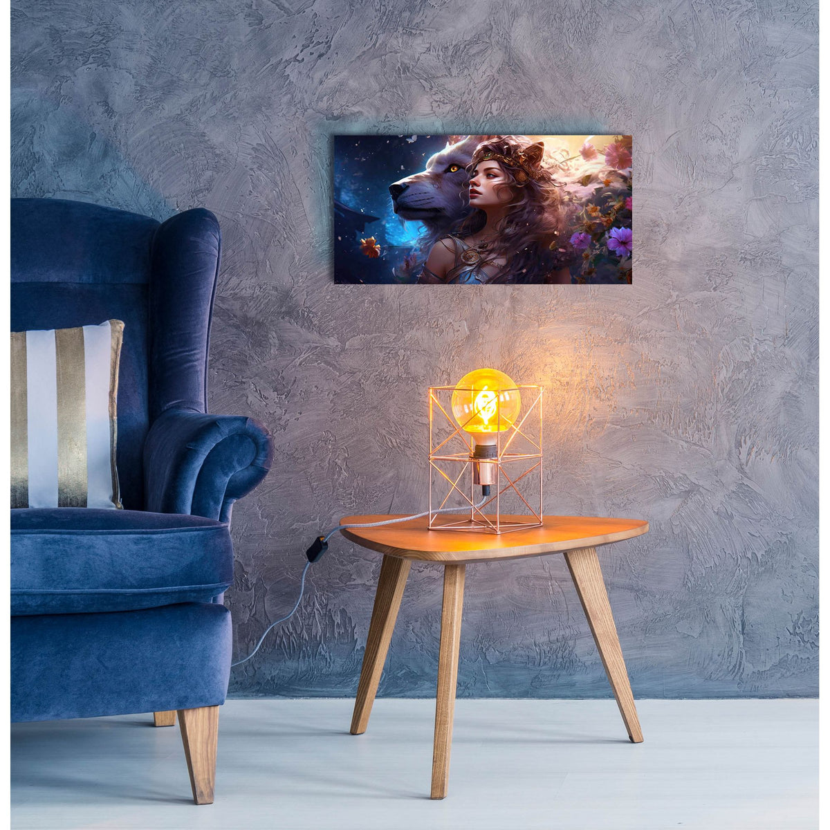 Epic Art 'Companion' by Cameron Gray, Acrylic Glass Wall Art,24x12