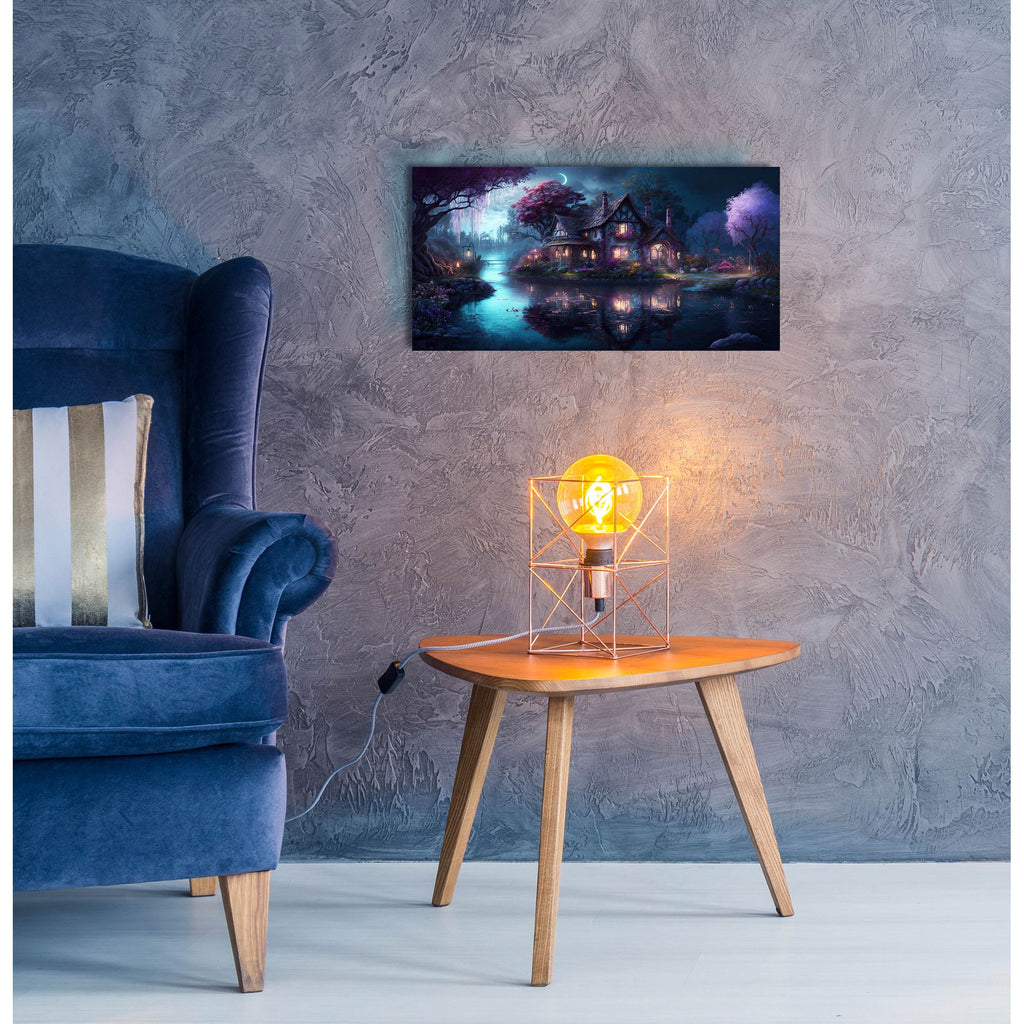 Epic Art 'Forest Village 3' by Cameron Gray, Acrylic Glass Wall Art,24x12