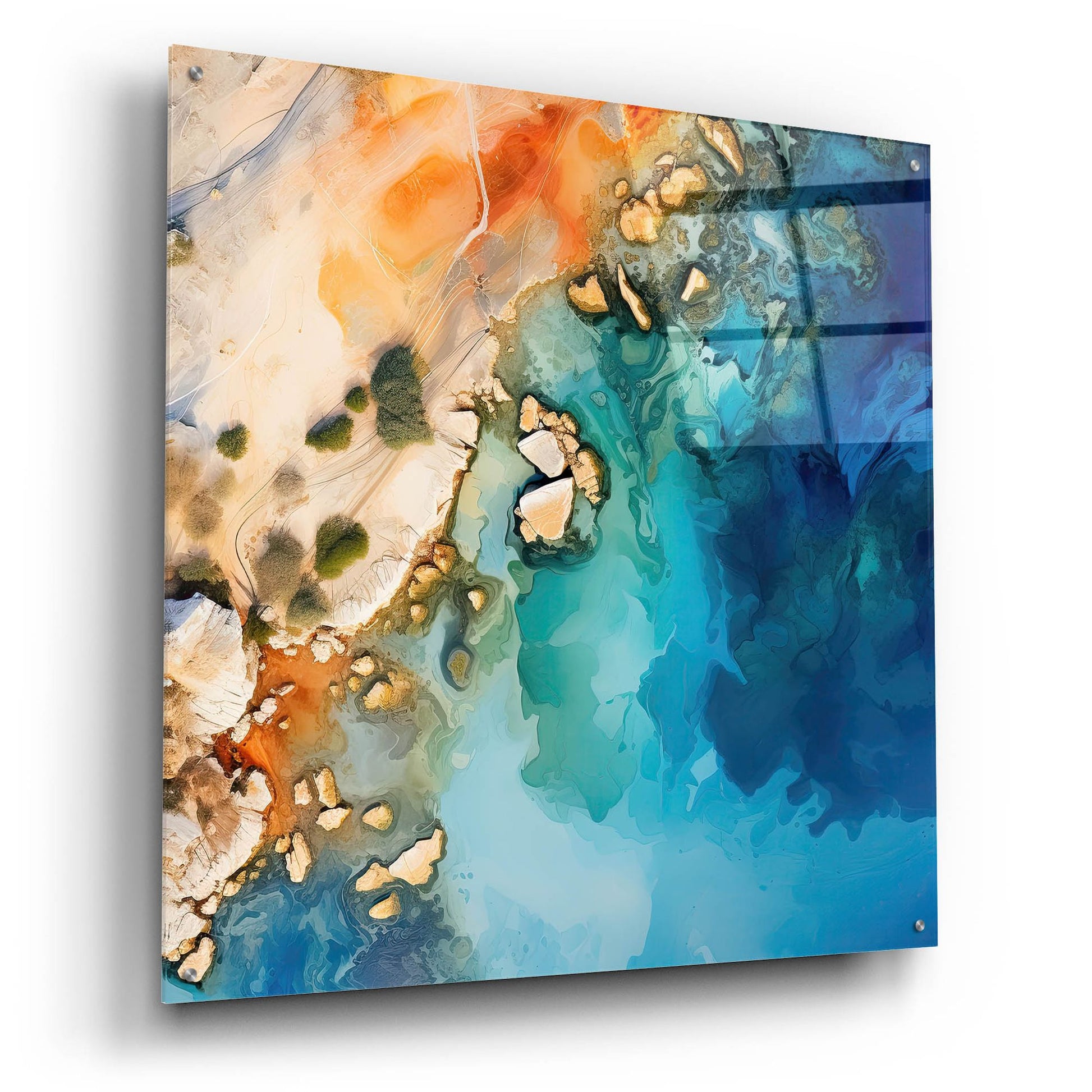 Epic Art 'Ocean Coastline 2 of 4' by Cameron Gray, Acrylic Glass Wall Art,36x36