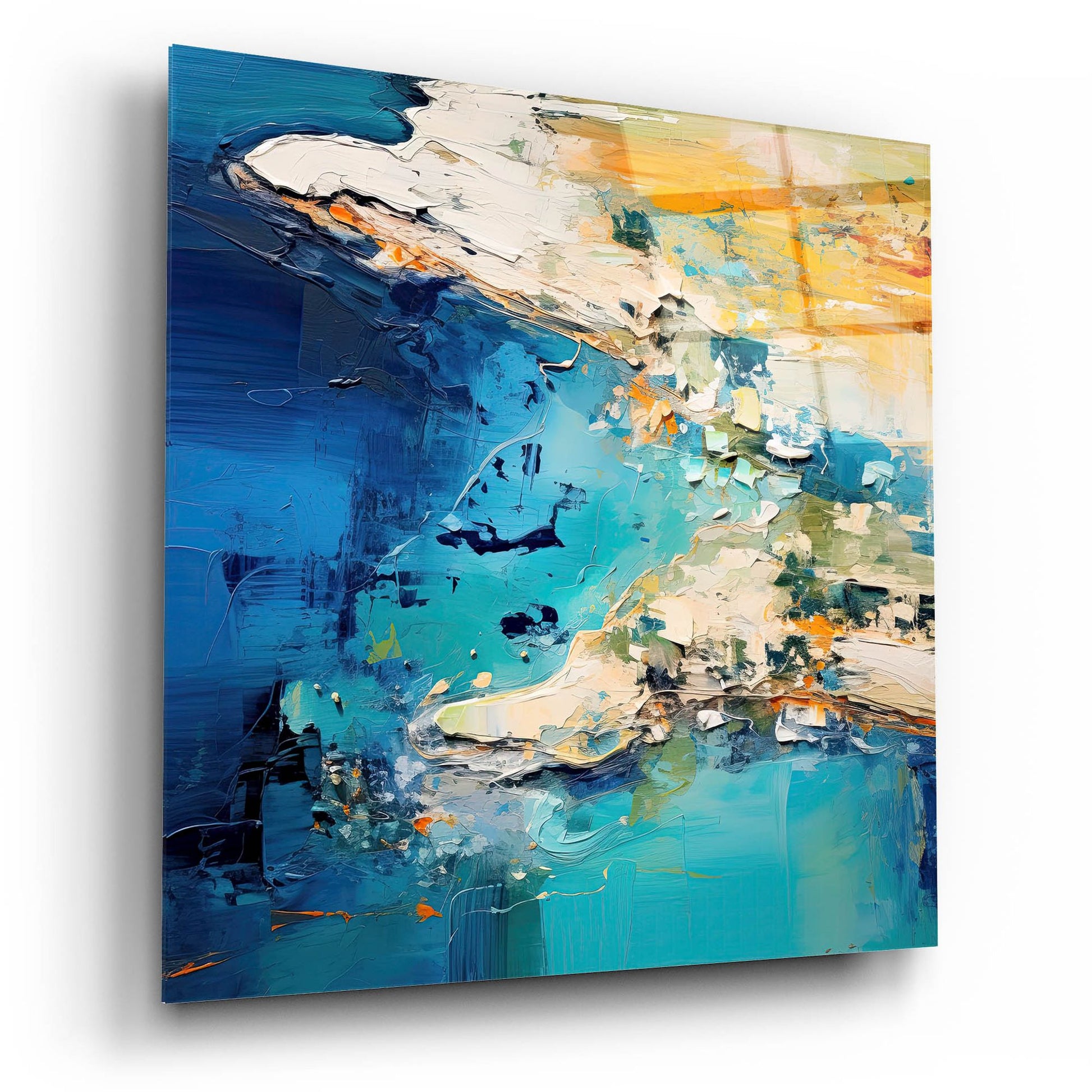 Epic Art 'Ocean Coastline 3 of 4' by Cameron Gray, Acrylic Glass Wall Art,12x12