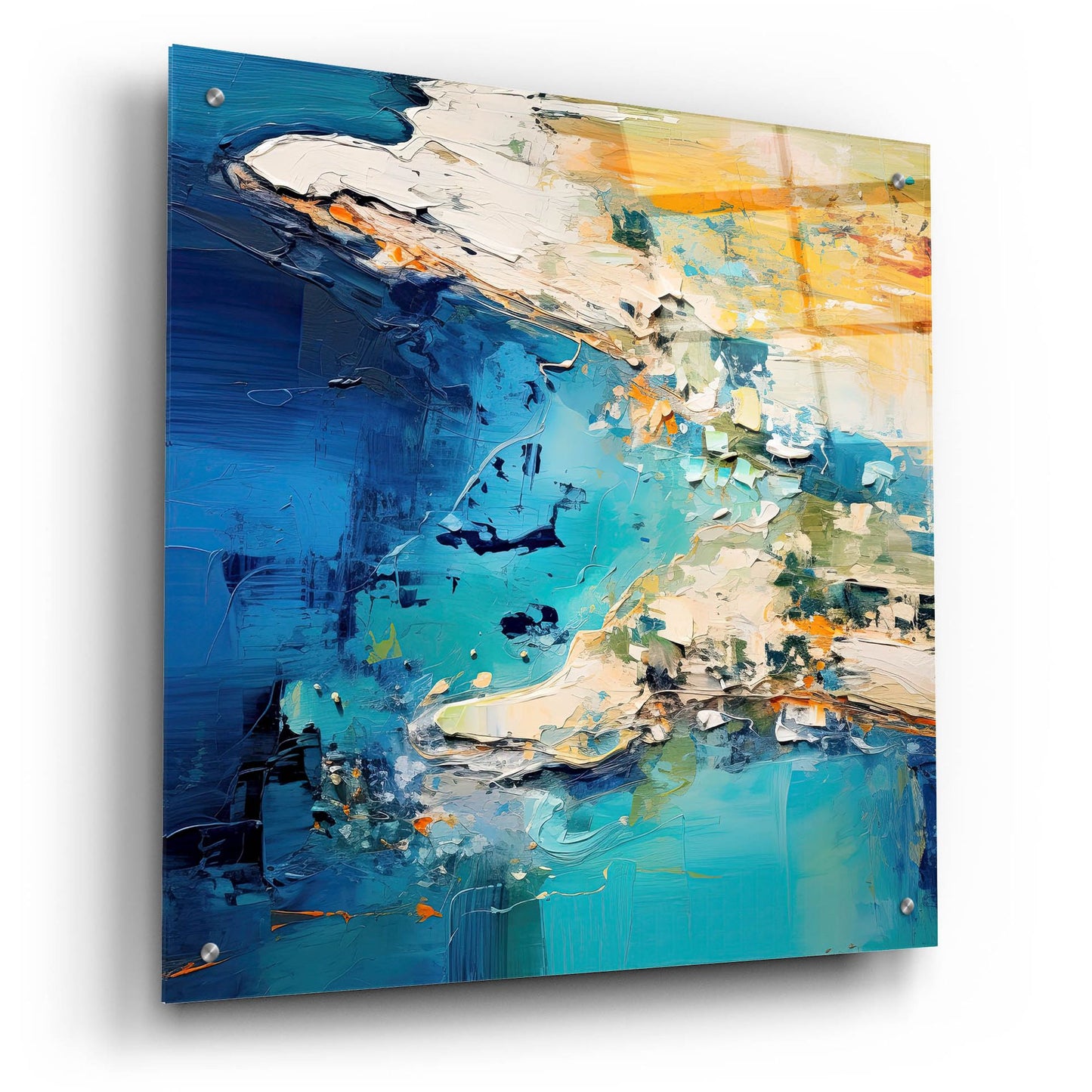 Epic Art 'Ocean Coastline 3 of 4' by Cameron Gray, Acrylic Glass Wall Art,24x24