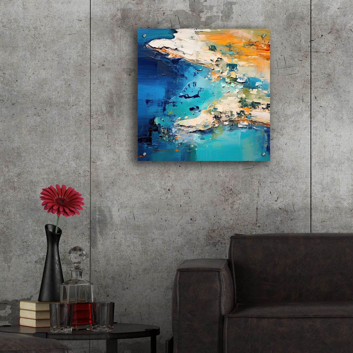 Epic Art 'Ocean Coastline 3 of 4' by Cameron Gray, Acrylic Glass Wall Art,24x24