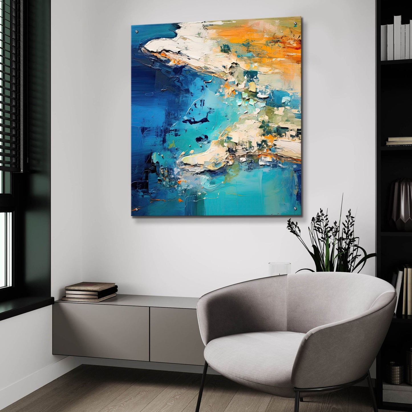 Epic Art 'Ocean Coastline 3 of 4' by Cameron Gray, Acrylic Glass Wall Art,36x36