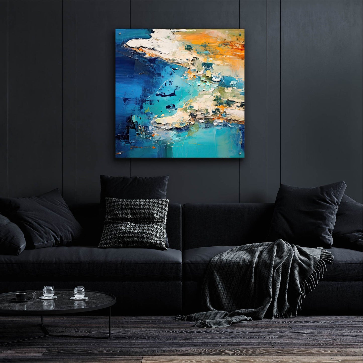 Epic Art 'Ocean Coastline 3 of 4' by Cameron Gray, Acrylic Glass Wall Art,36x36