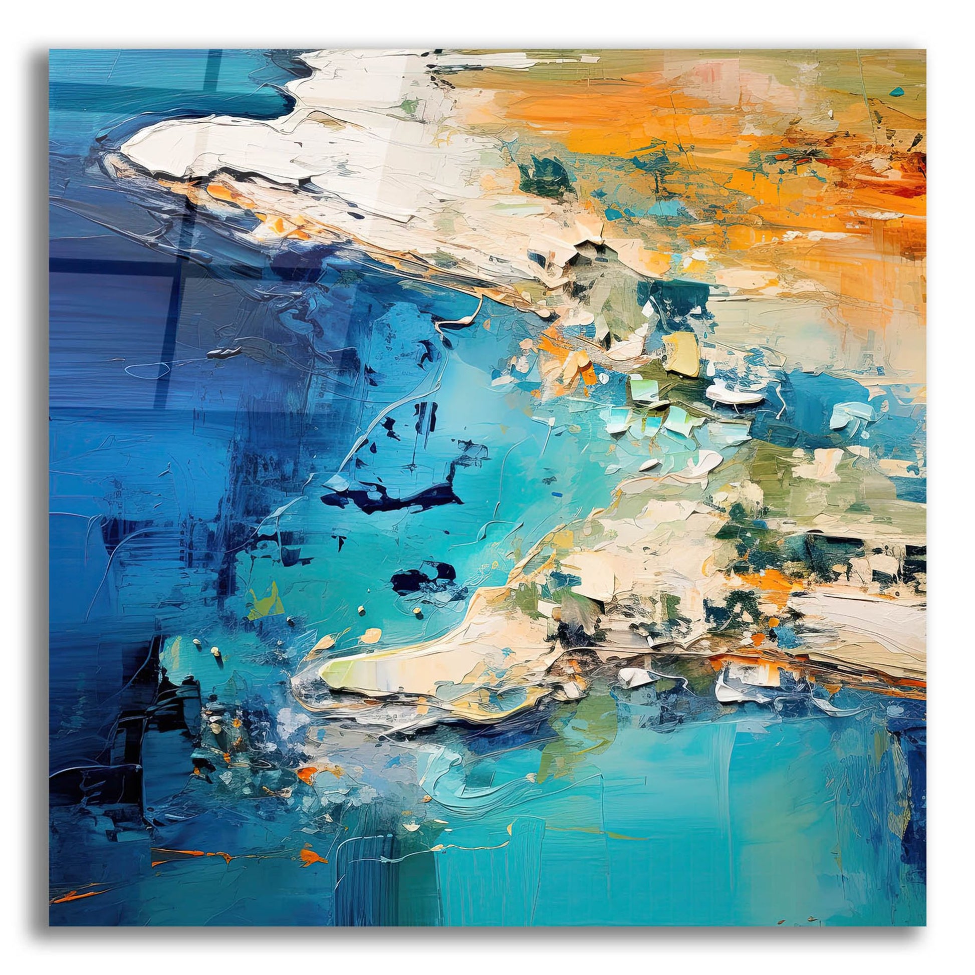 Epic Art 'Ocean Coastline 3 of 4' by Cameron Gray, Acrylic Glass Wall Art