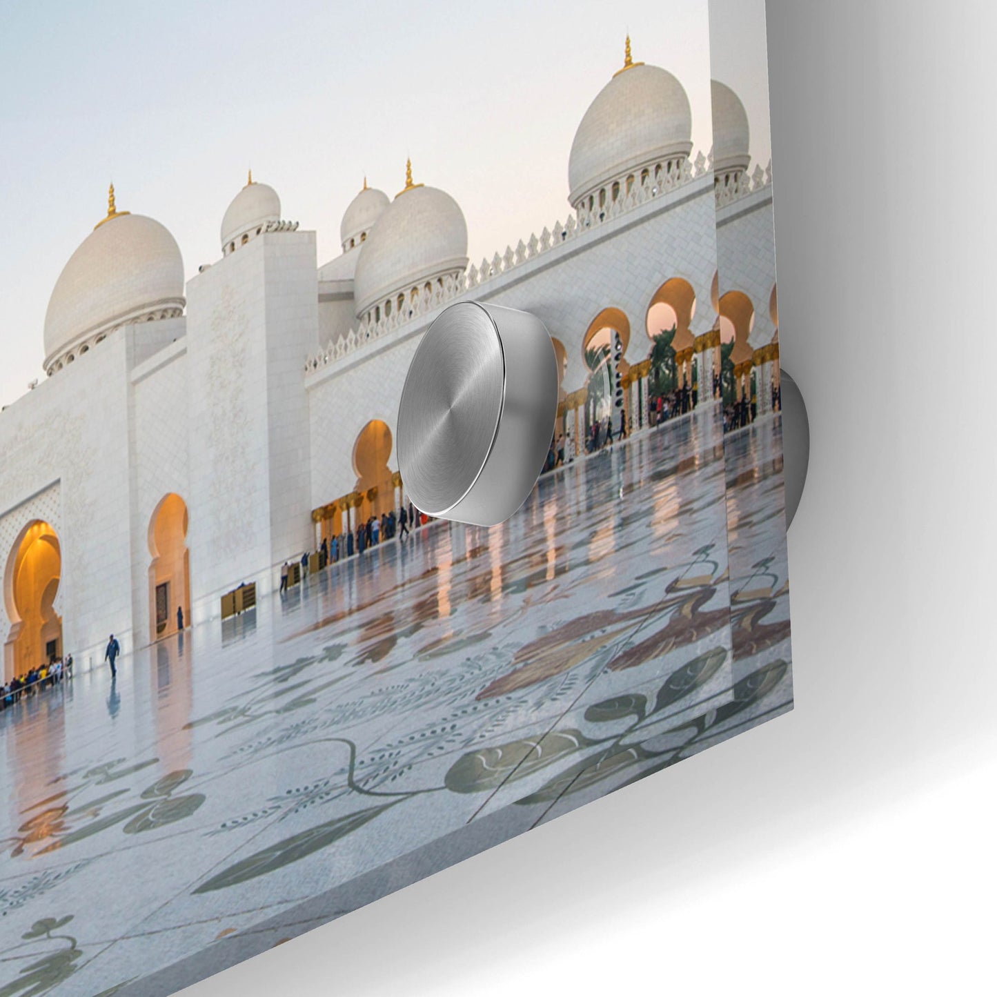 Epic Art 'Abu Dhabi Grand Mosque' by Epic Portfolio, Acrylic Glass Wall Art,36x12